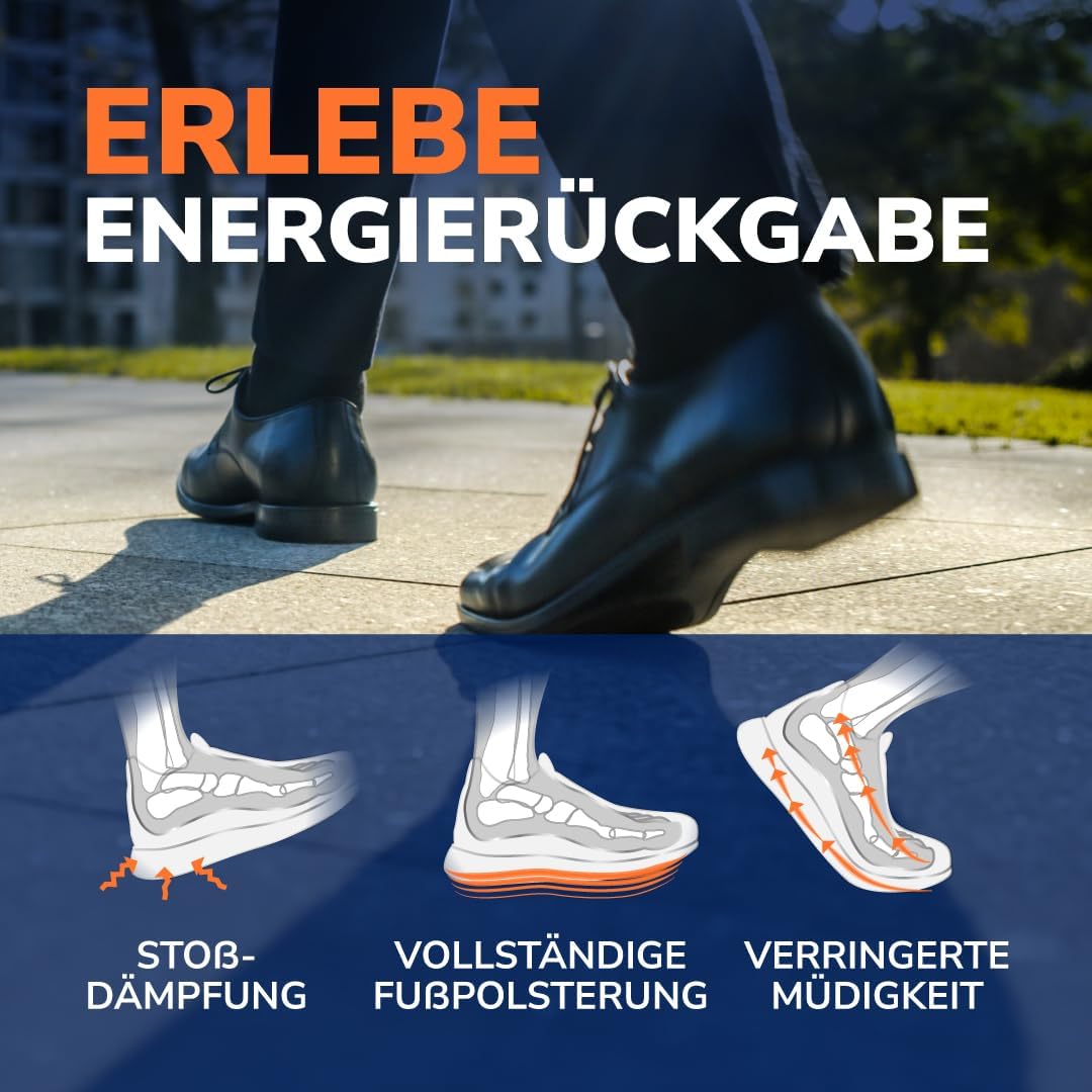Detalle de Dr. Scholl’s Advanced Schmerzfrei-Einlagen: robuster Komfort für Arbeits- und Alltagsschuhe