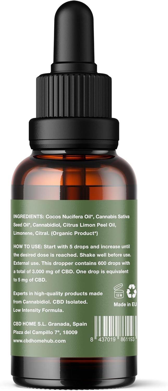 Detalle 2 de CBD HOME Oils - Aceite CBD 10% 🥥 30ml Enriquecido con Omega 3-6-9