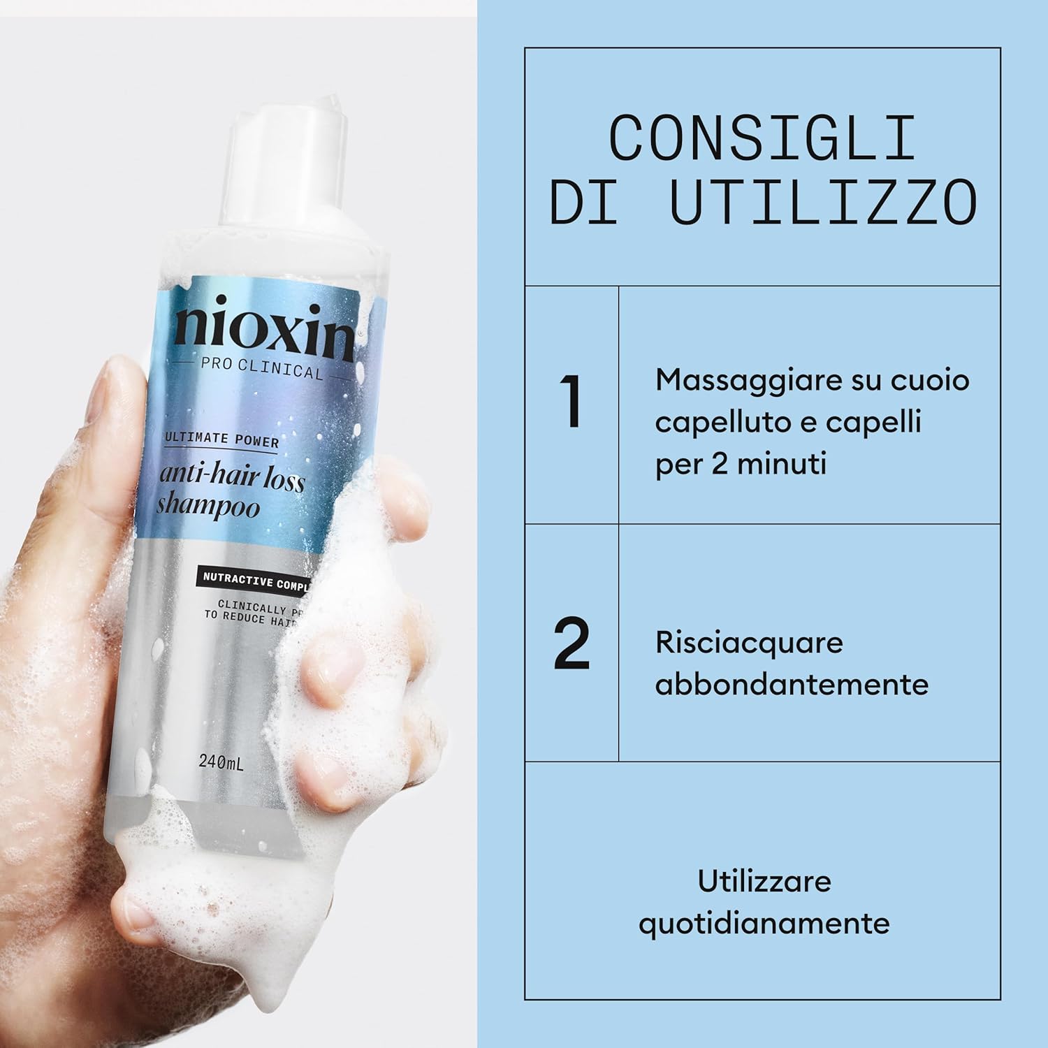 Thumbnail 4 de NIOXIN Shampoo Anticaduta con caffeina e niacinamide (240 ml) per rinforzare il cuoio capelluto