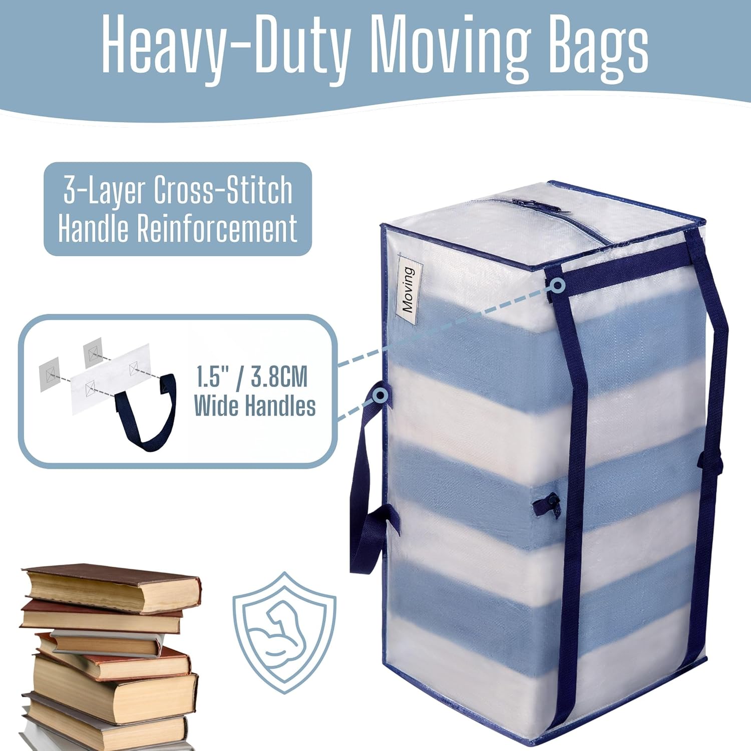 Thumbnail 2 de VENO 4 Pack Heavy-Duty Moving Bags with Backpack Straps