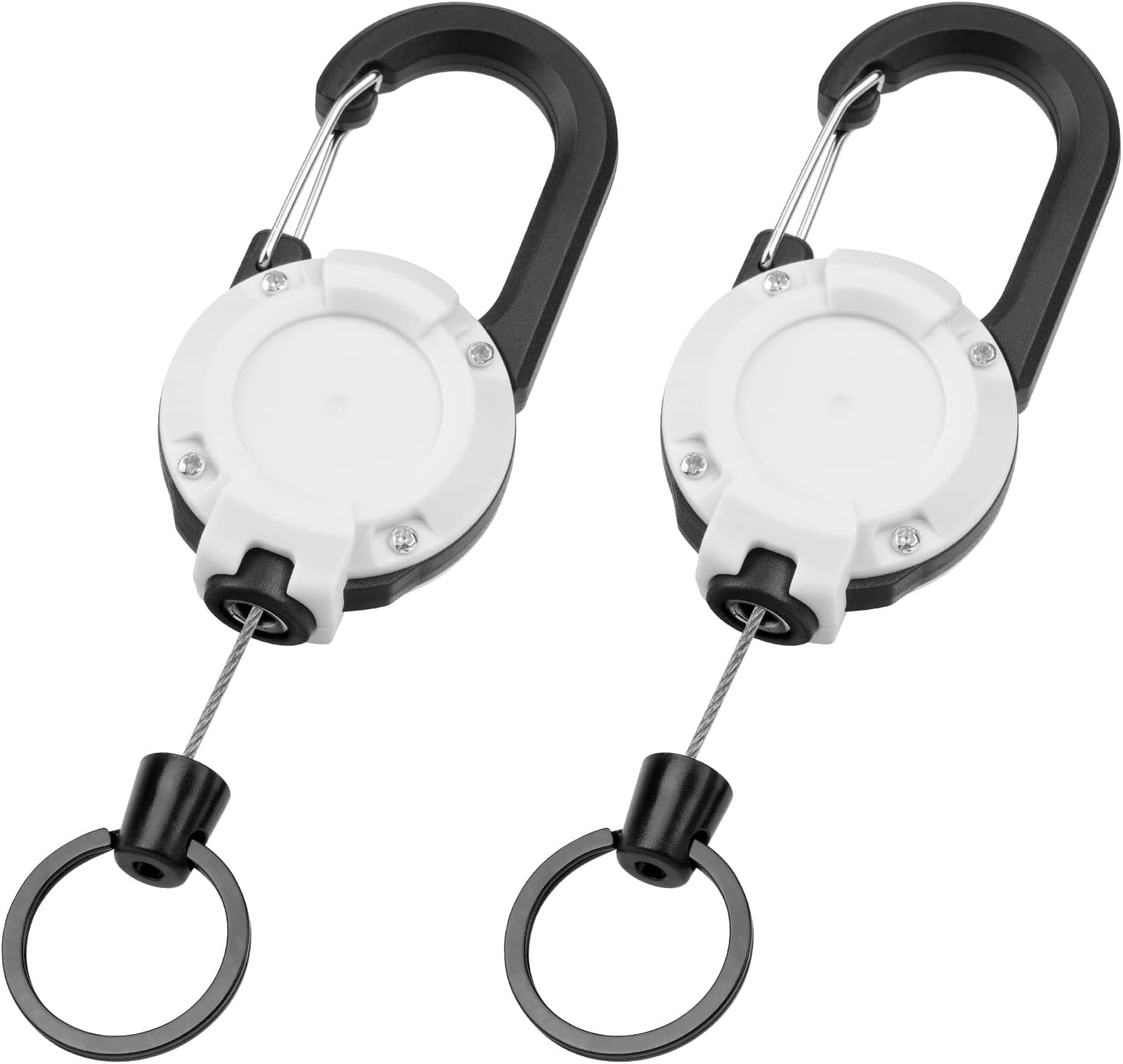 Detalle de Vicloon Bobine de Badge – Lot de 2 porte-badge rétractables robustes et polyvalents