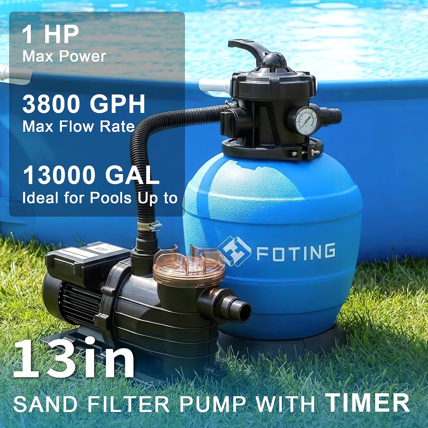 Thumbnail 1 de Sand Filter Pump 13-Inch Filter Tank