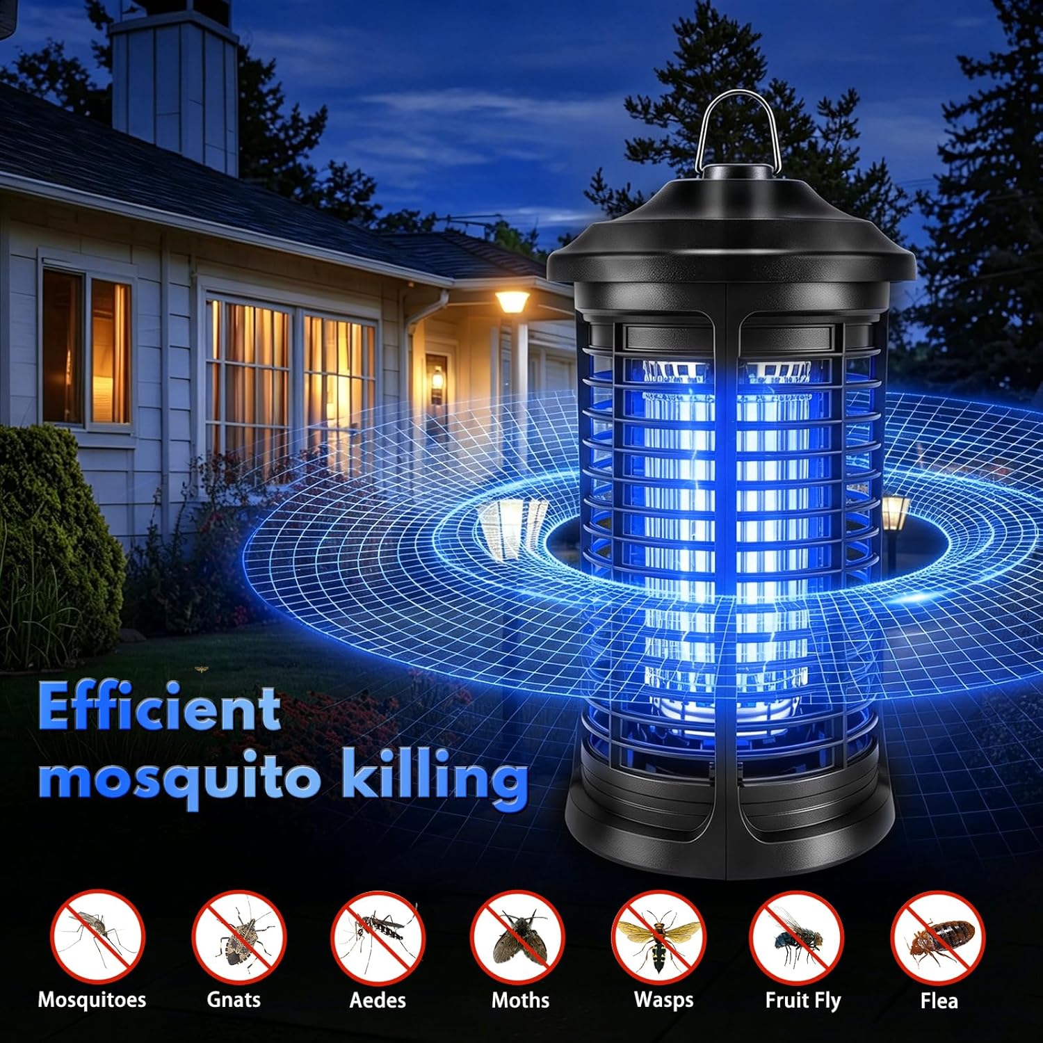 Thumbnail 1 de Electric Bug Zapper Indoor/Outdoor, 4200V High Powered Mosquito Killer