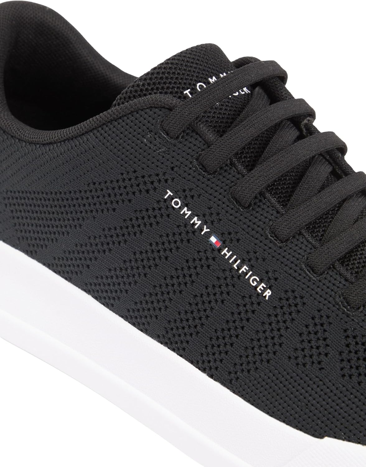 Detalle de Tommy Hilfiger Men's TH Court Knit Low Top: a practical, stylish everyday trainer