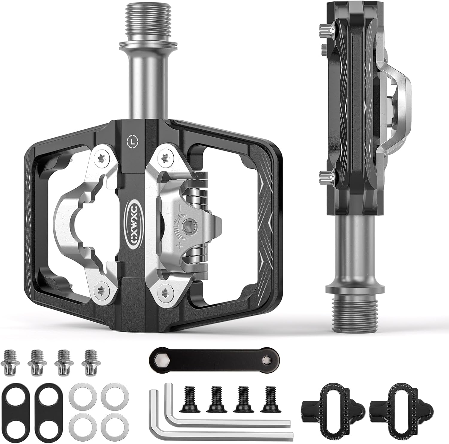 Thumbnail 6 de Pedali 2-in-1 per mountain bike Shimano SPD: doppia faccia flat e clipless con sgancio rapido (asse 9/16")