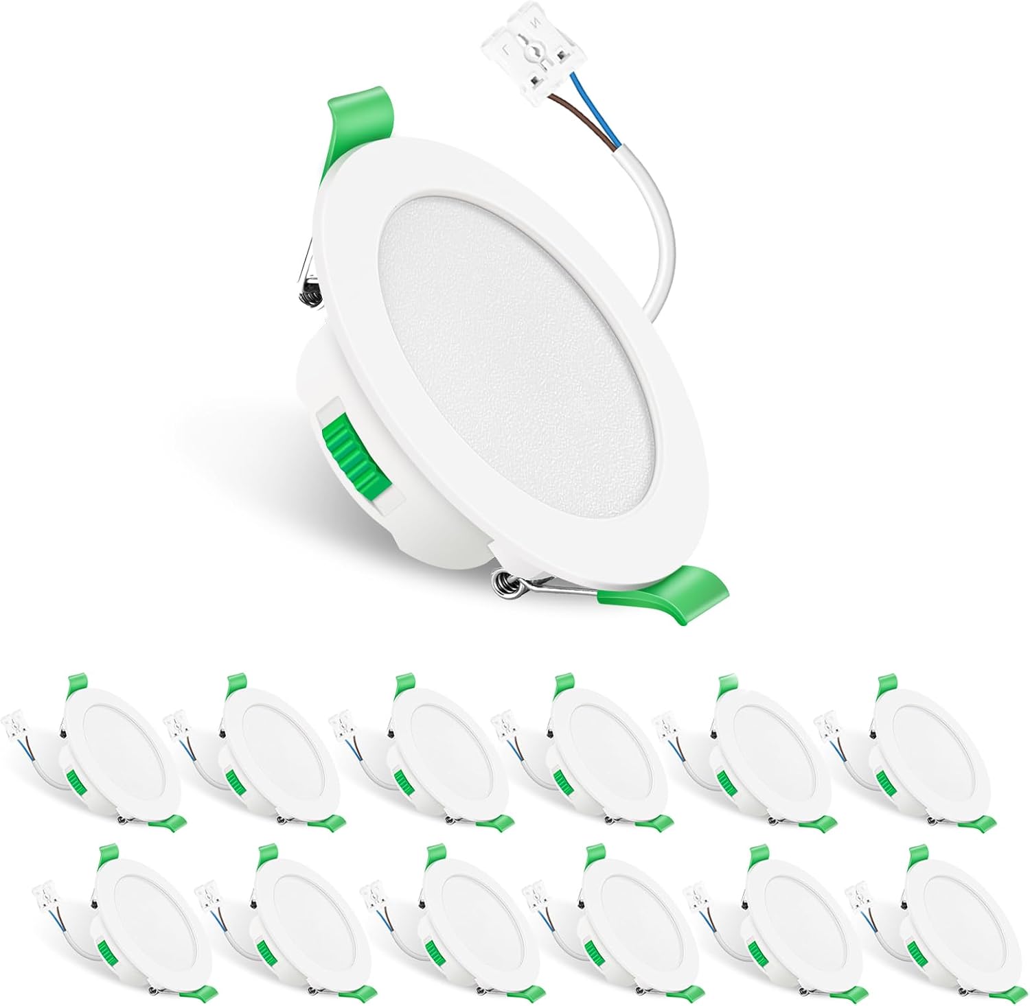 Detalle de ALUSSO LED Einbaustrahler 230V 7W dimmbar, IP65, 68 mm – 12er Set, mit 3 Farbtemperaturen