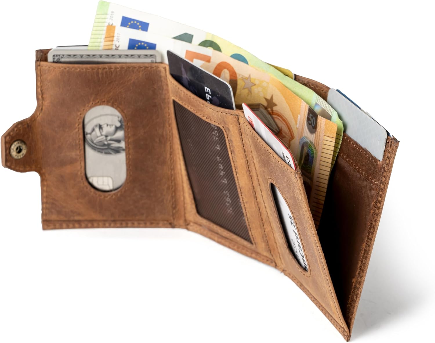 Thumbnail 1 de Berliner Bags Hamburg Portefeuille Slim en Cuir – Mini portefeuille homme, compact et élégant