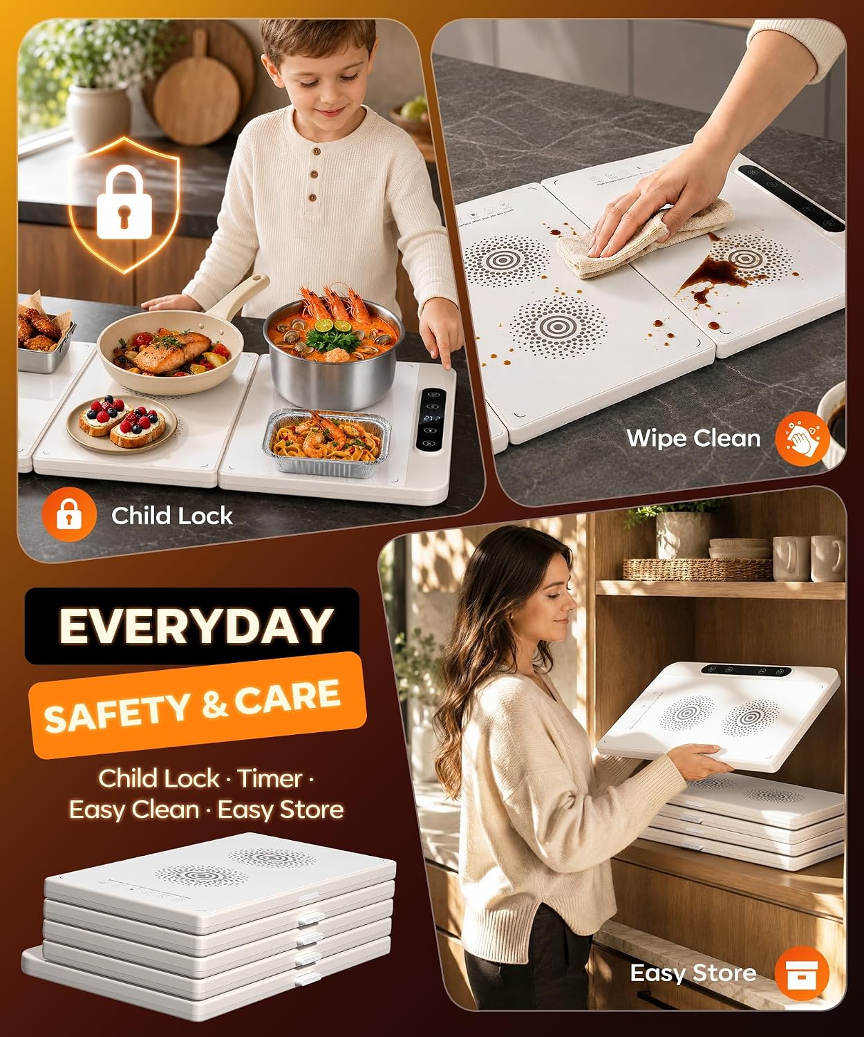 Detalle de TASEVEN Electric Warming Tray, Metal