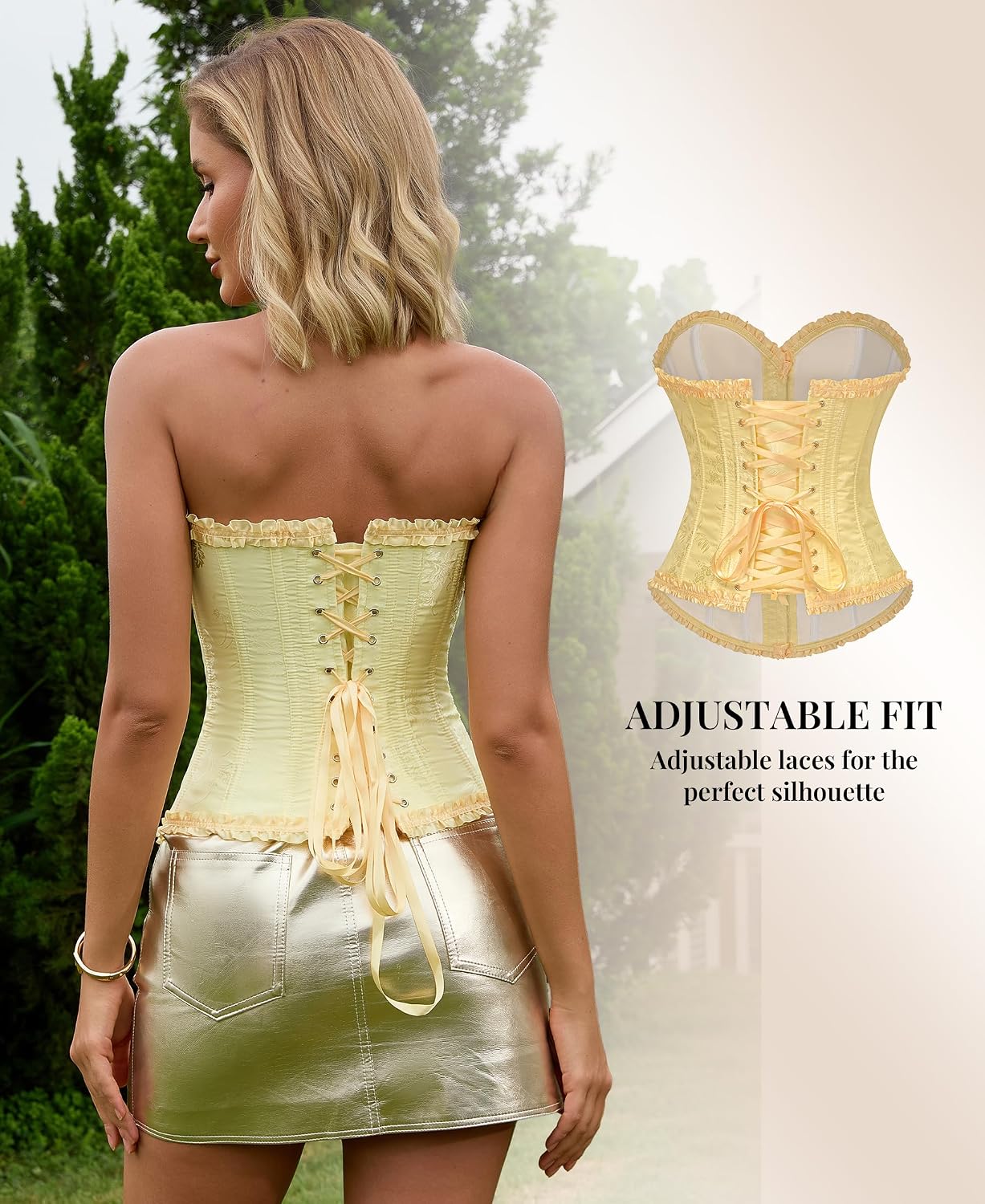 Thumbnail 6 de SZIVYSHI G819 Women's Corset Bodysuit with Lace Waist and Push-Up Style
