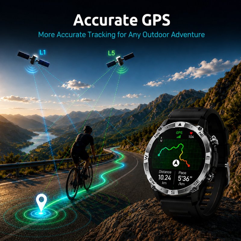 Thumbnail 2 de Nilait Watch Commeta One: smartwatch AMOLED con GPS de alto rendimiento (Negro)