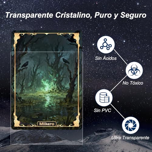 Detalle de Mlikero 600 – Paquete de Fundas Cartas Perfect Fit Inner Card Sleeves (66 x 91 mm / 64 x 89 mm)