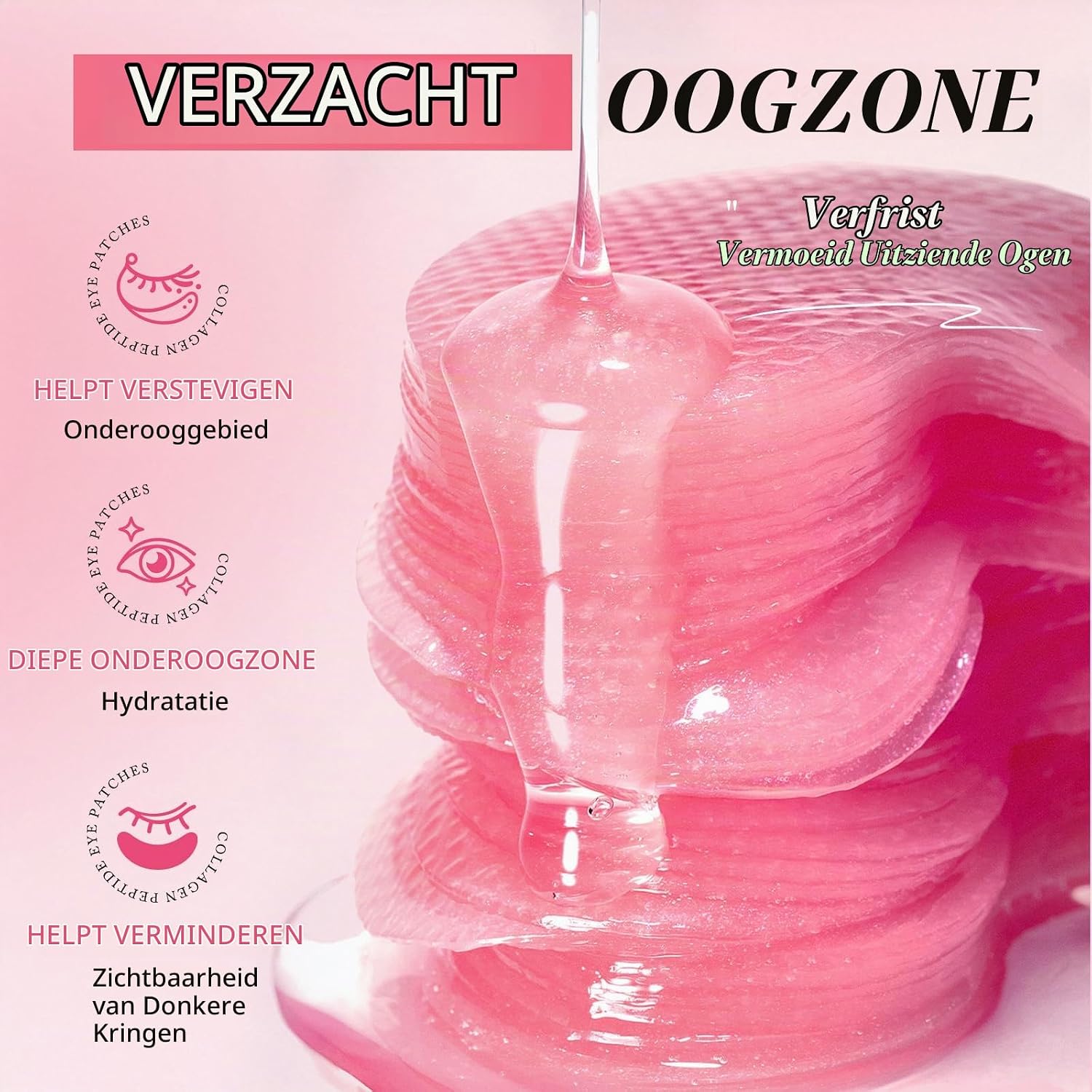 Thumbnail 6 de lofuanna Collagen Peptide Eye Patches, 60 stuks met cafeïne en hyaluronzuur
