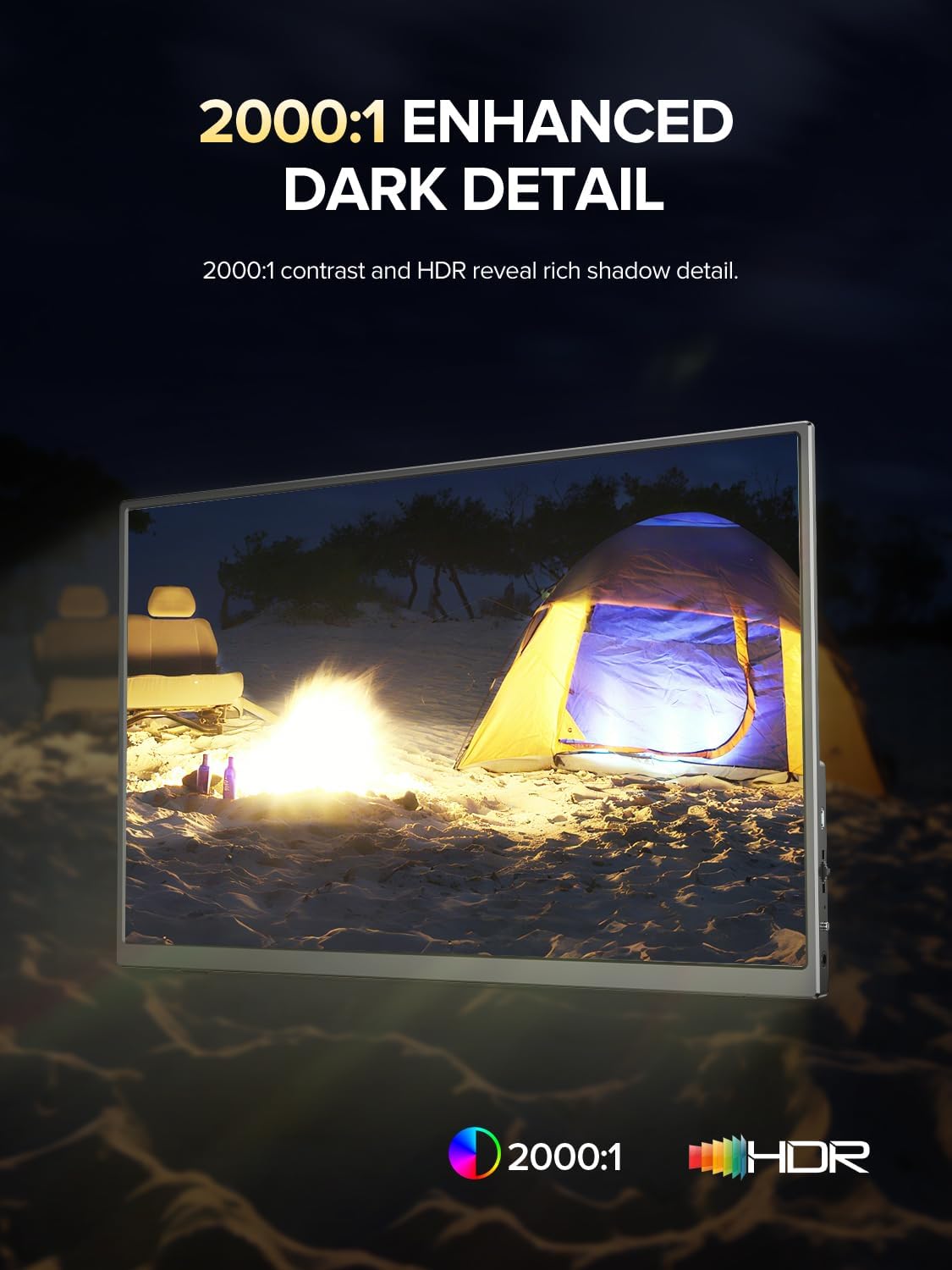 Detalle de UPERFECT Portable Monitor 4K 14,5" – 3840x2400, Tragbarer Zweitbildschirm mit Smart Cover