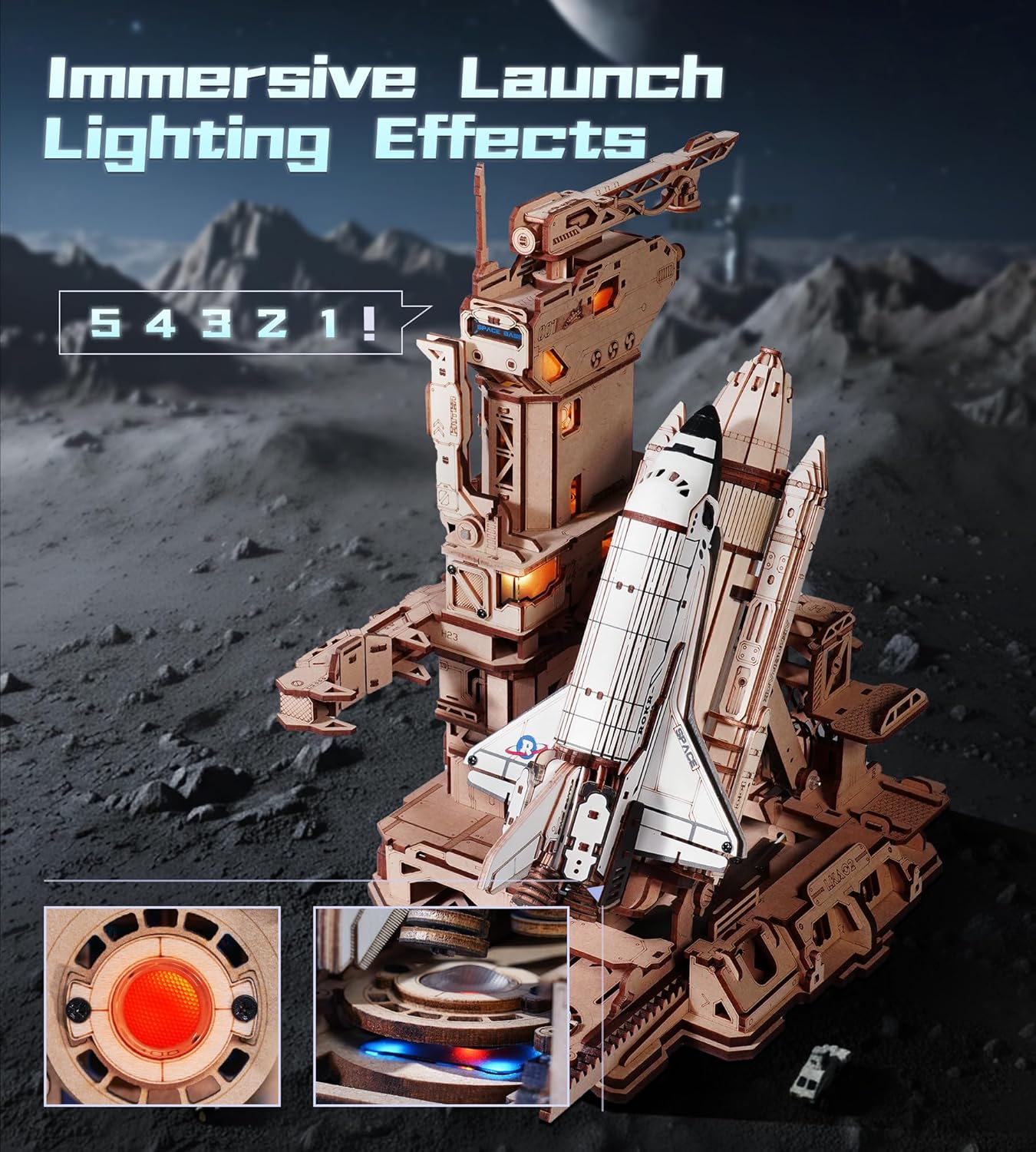 Detalle 2 de ROKR Space Shuttle Model 1:420 scale collectible kit 🧩