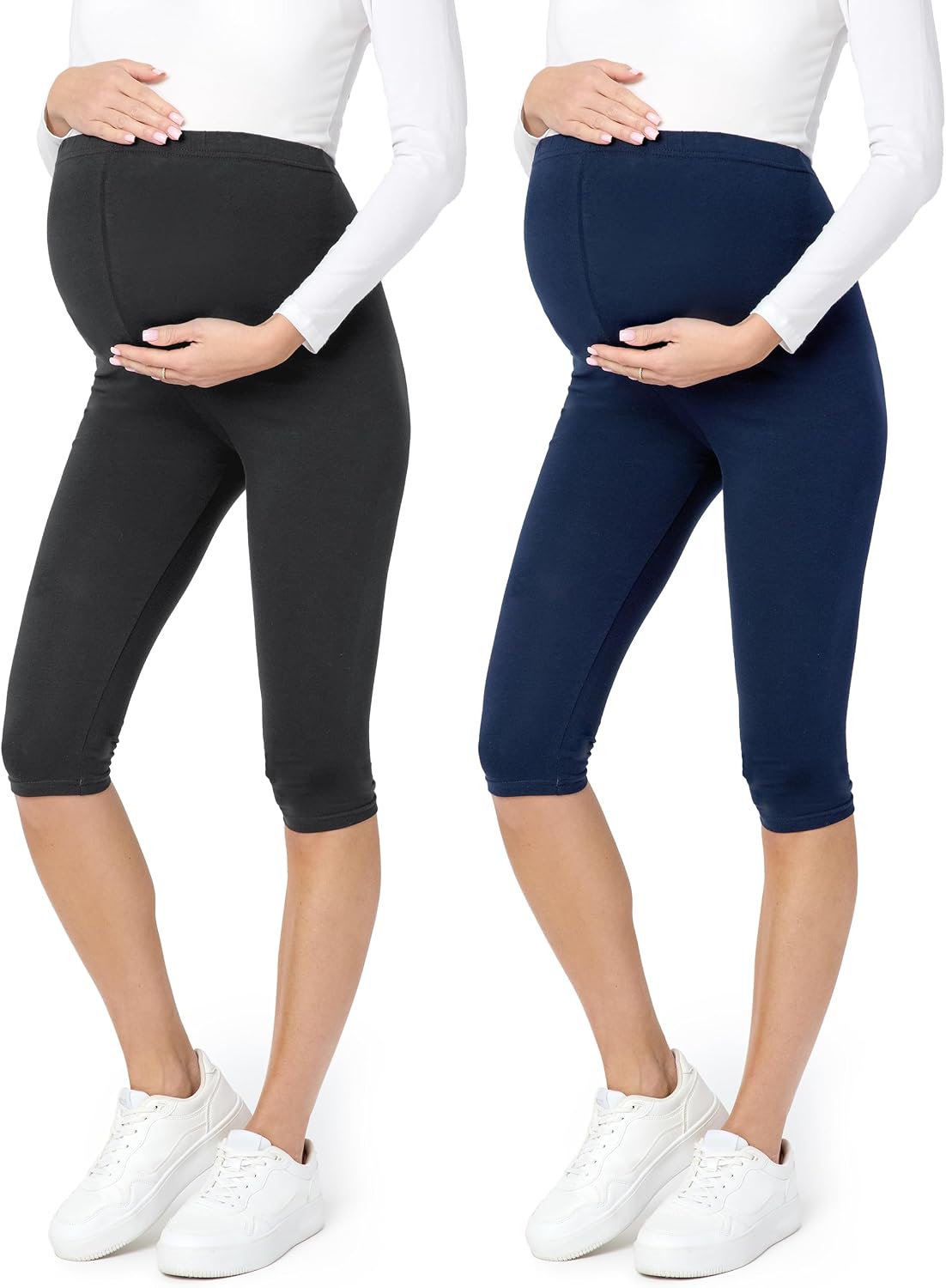 Detalle 2 de Be Mammy Leggings premaman 3/4 in 2 pack BE20-229