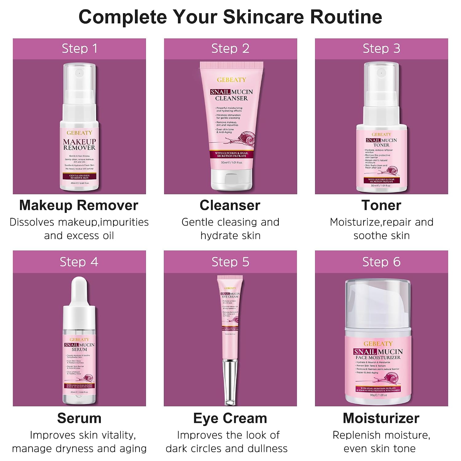 Thumbnail 4 de GEBEATY Skin Care Set, 6-Piece