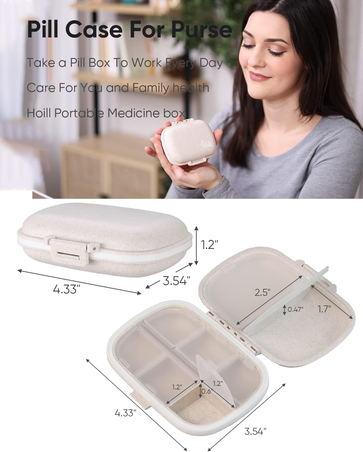 Thumbnail 2 de Holii 8-Compartment Pill Organizer ⚙
