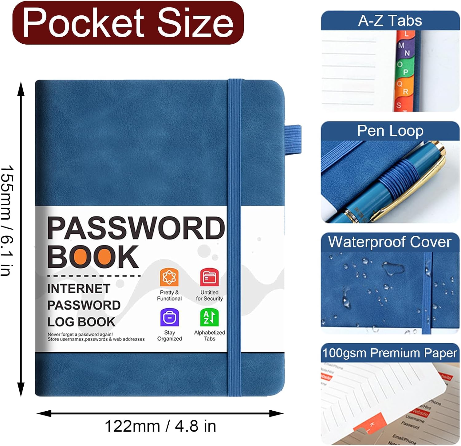 Thumbnail 4 de KAFENDA Password Book, 6.1" x 4.8