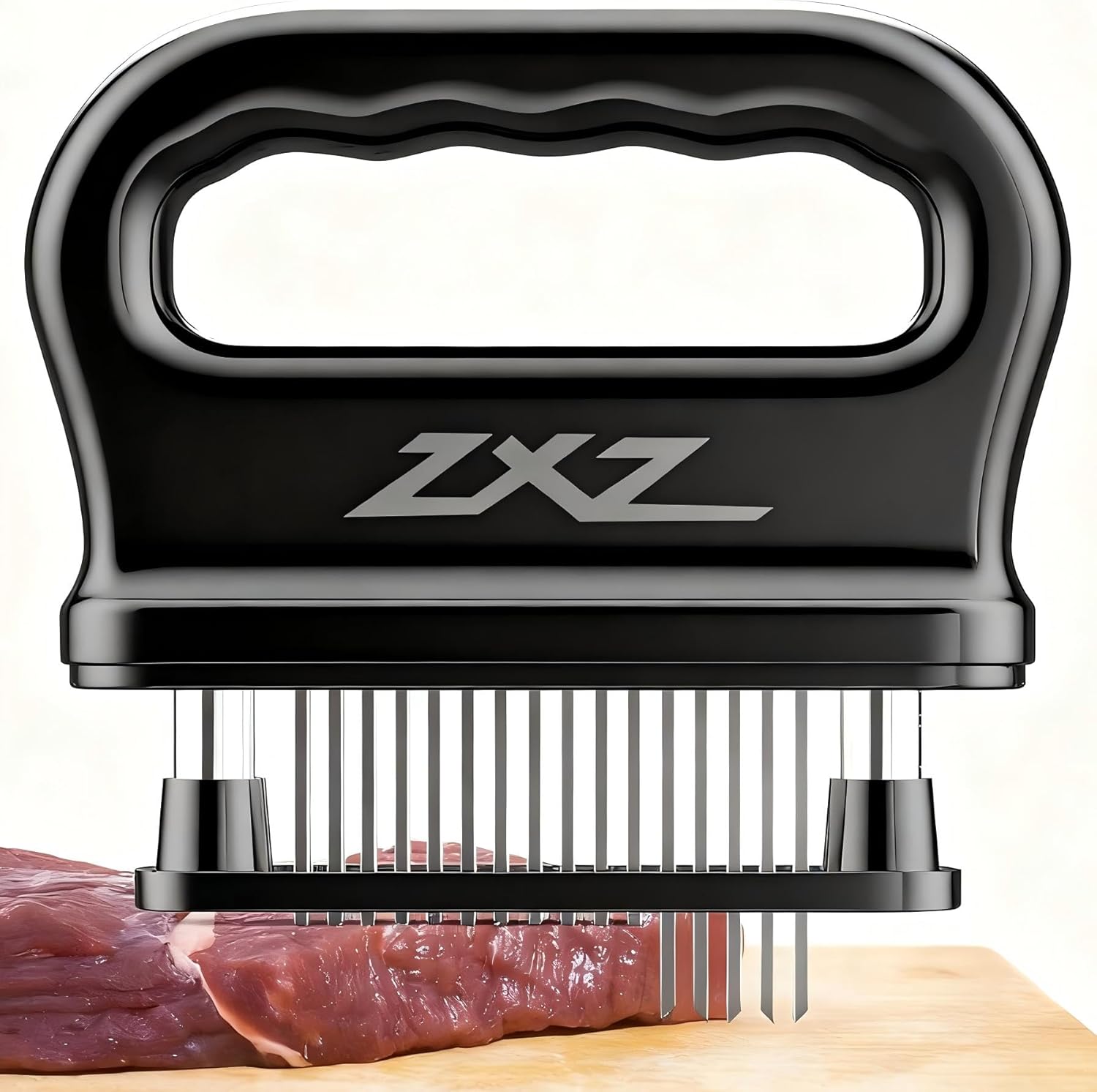 Detalle de ZXZ 48-Blade Meat Tenderizer (Stainless Steel Sharp Needles) for Beef, Chicken, Steak & More