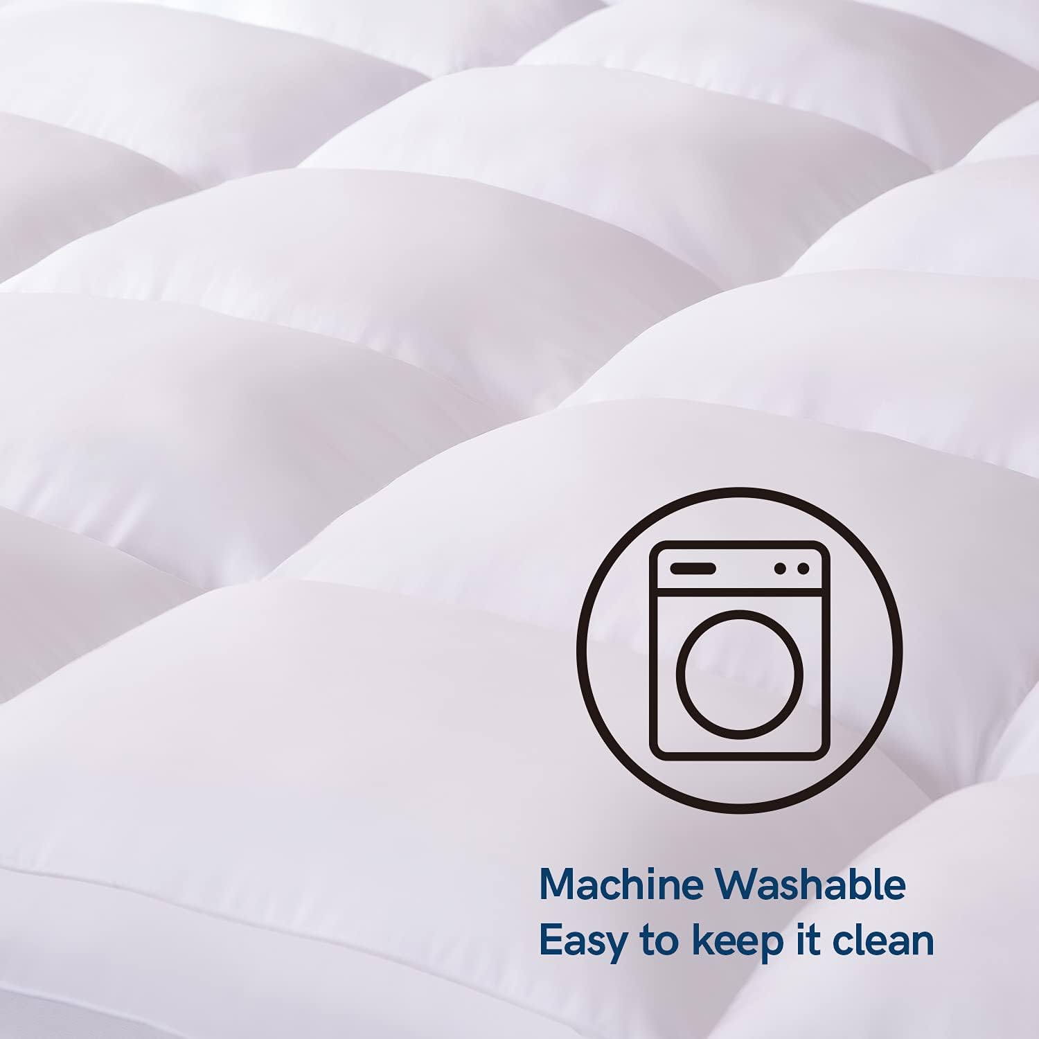 Detalle de ELEMUSE DLMT Cal King Mattress Topper, Plush Quilted Pillow Top with Deep Pocket