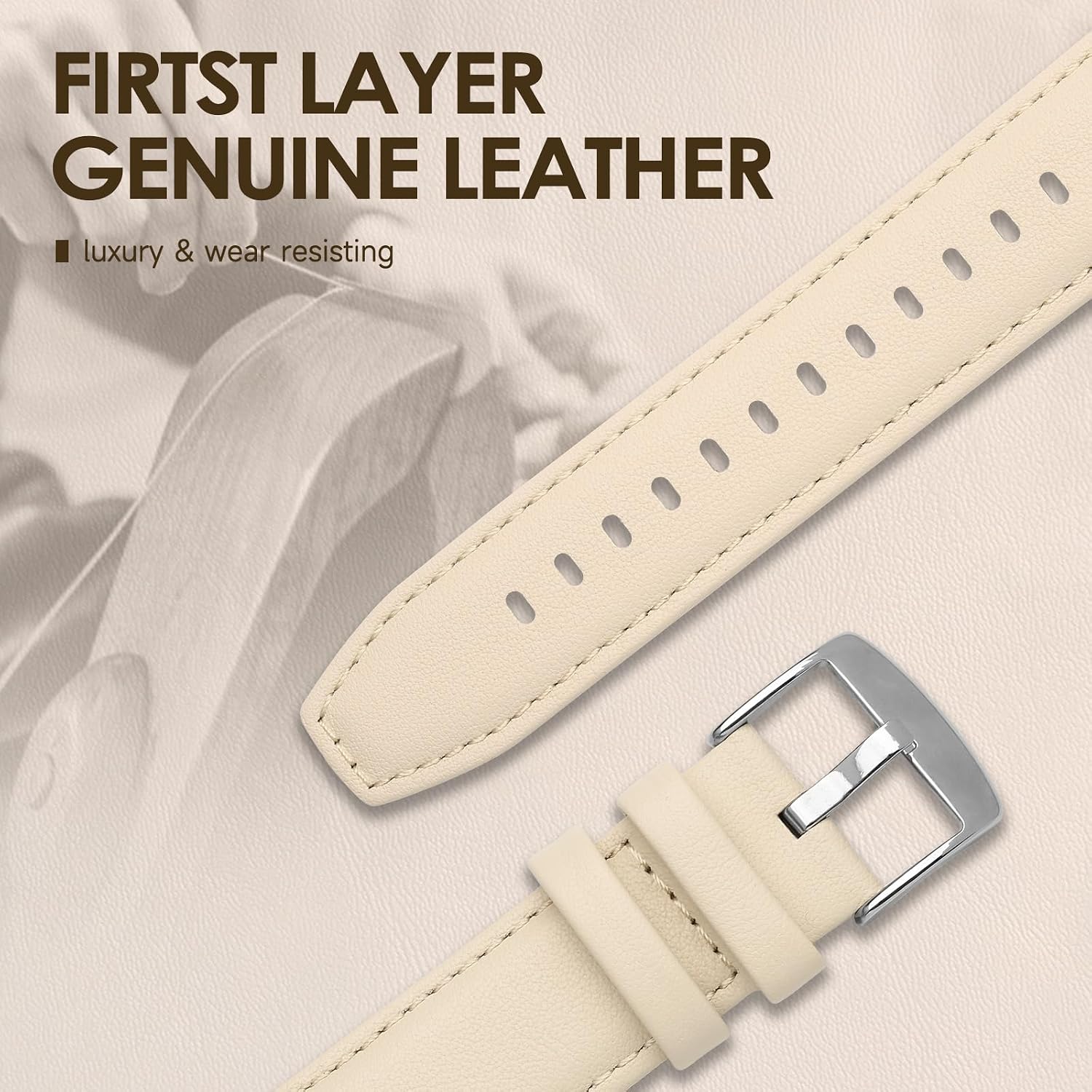 Thumbnail 3 de 22 mm Tuocal Lederarmband für Smartwatches
