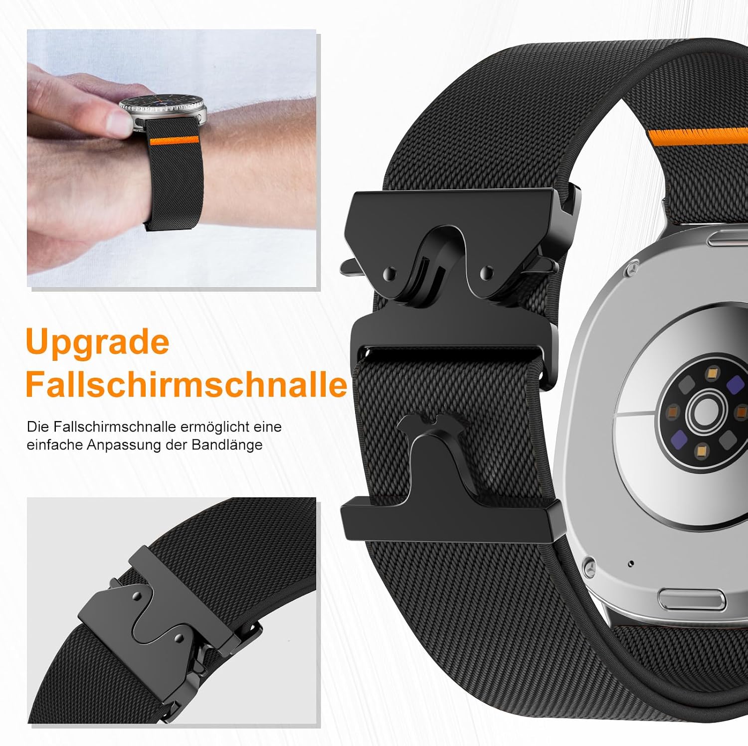 Detalle 2 de Hexasider Stretchy Nylon Strap for Galaxy Watch