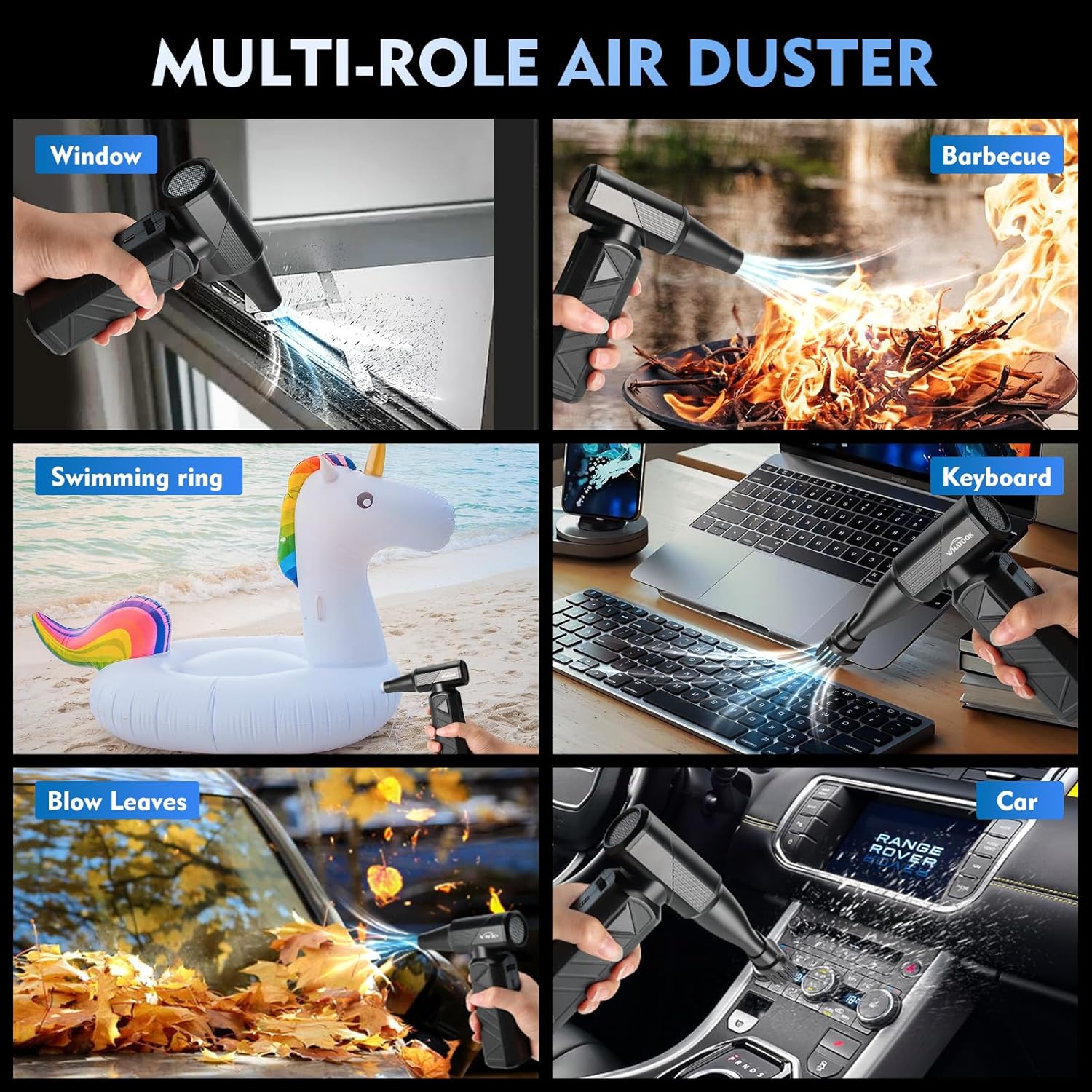 Thumbnail 2 de WHATOOK W02 Compressed Air Duster – cordless electric air blower with adjustable speeds and rechargeable battery