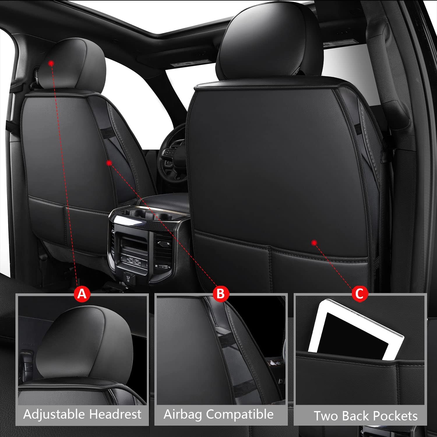 Thumbnail 2 de MIROZO MIROZO seat covers 40/60 set