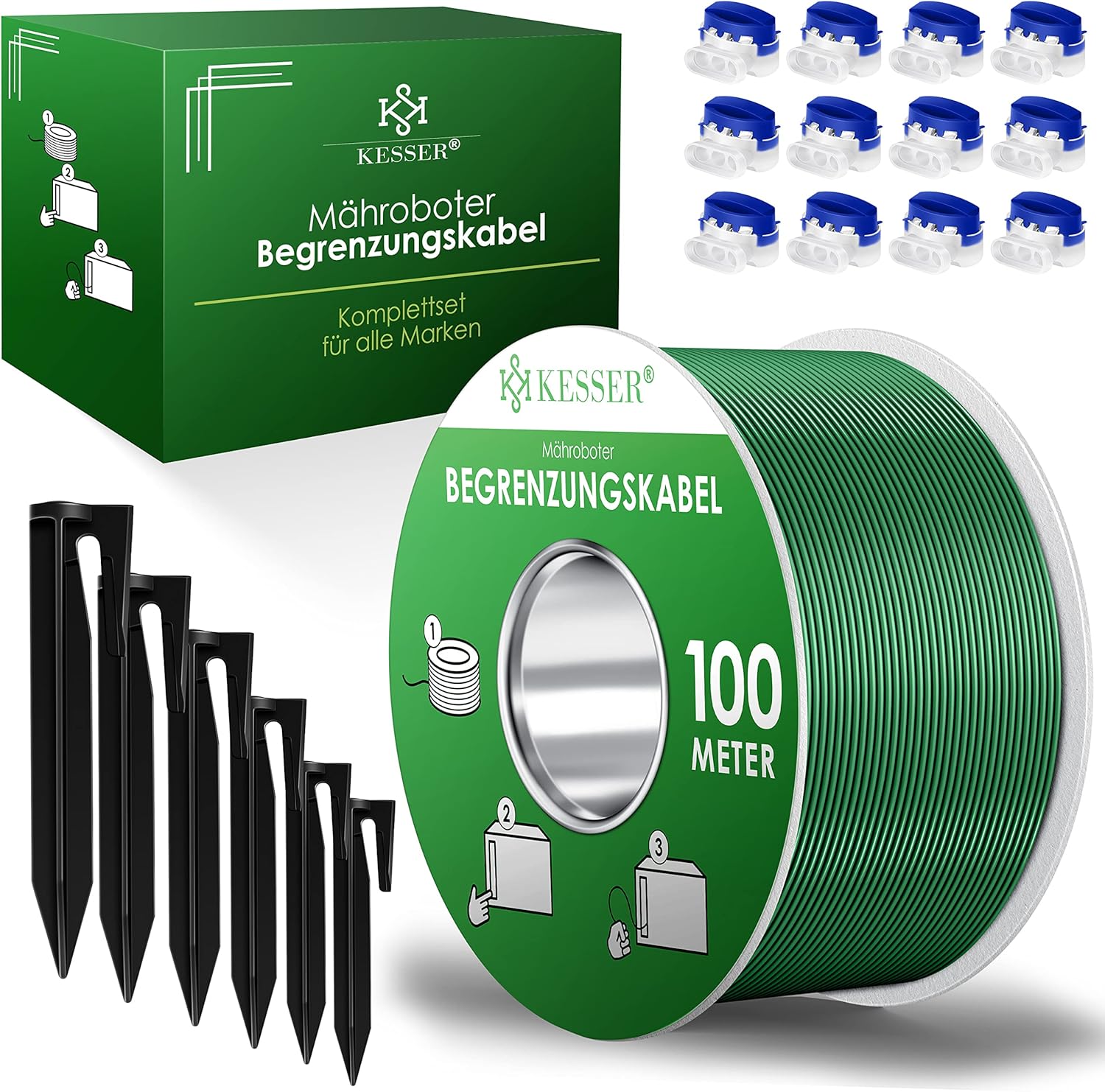 Detalle 2 de KESSER® Cable de Limitación para Robot Cortacésped 🌱