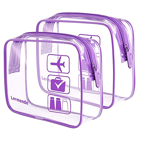 Detalle de Lermende Transparente TSA-Kulturtasche PVC, wasserdicht – 2er-Set