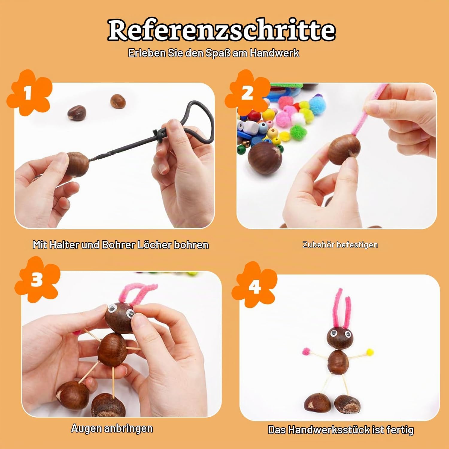 Thumbnail 2 de Kastanienbohrer Set von Realoutlet – Bastelset für Kinder mit Kastanienhalter
