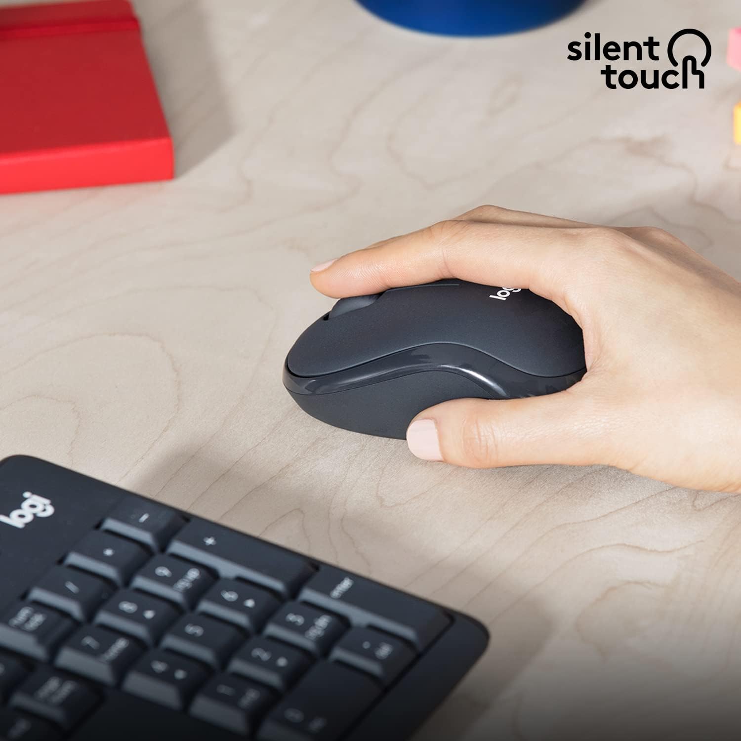 Thumbnail 3 de Logitech Mk295 Combinaison: Souris et Clavier Sans Fil avec SilentTouch, 90% de Bruit en Moindre (QWERTY Noir)