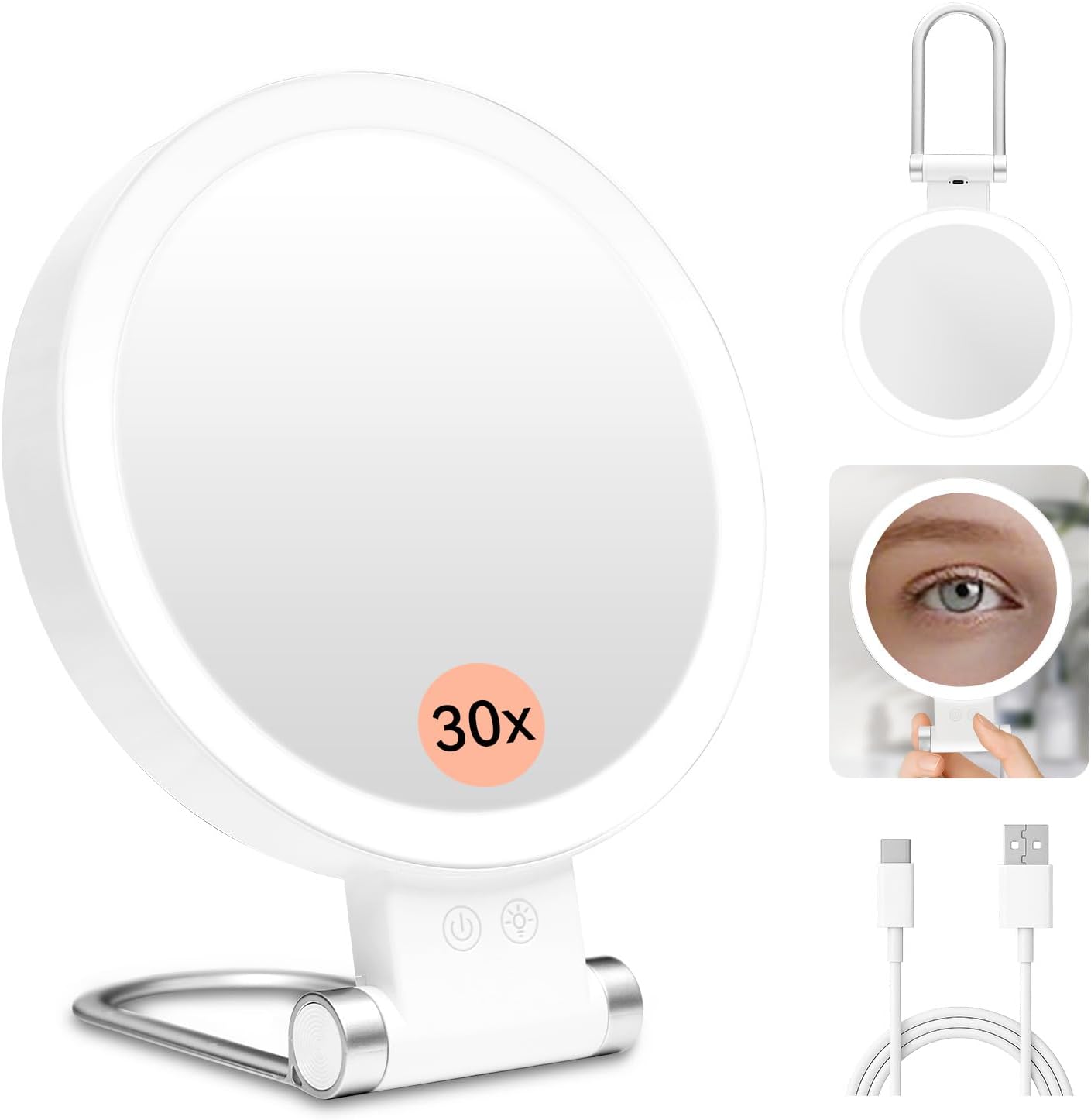 Detalle de Travel Makeup Mirror with 1X/30X Magnification