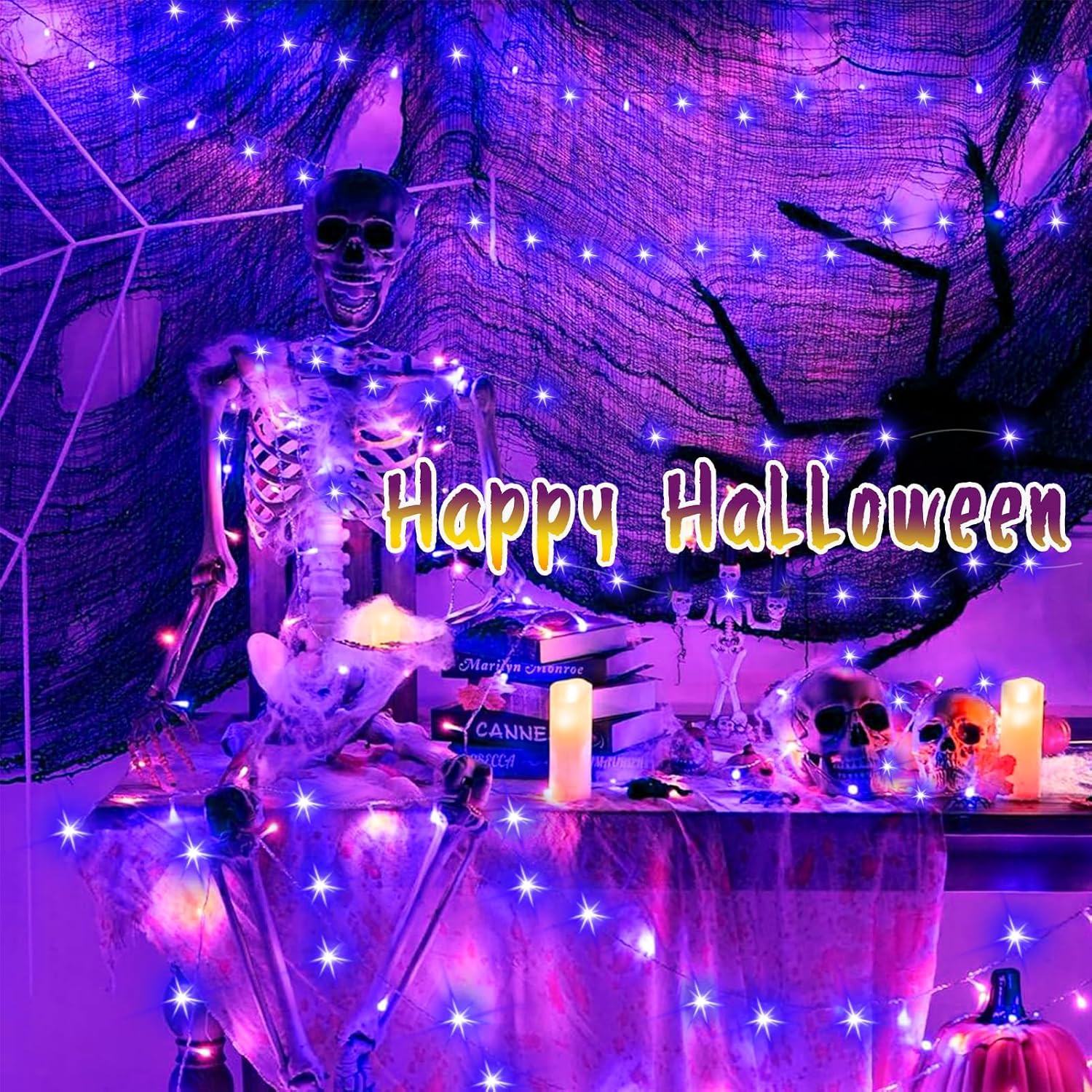 Detalle 1 de ILLUMINEW Purple String Lights, 300 LEDs