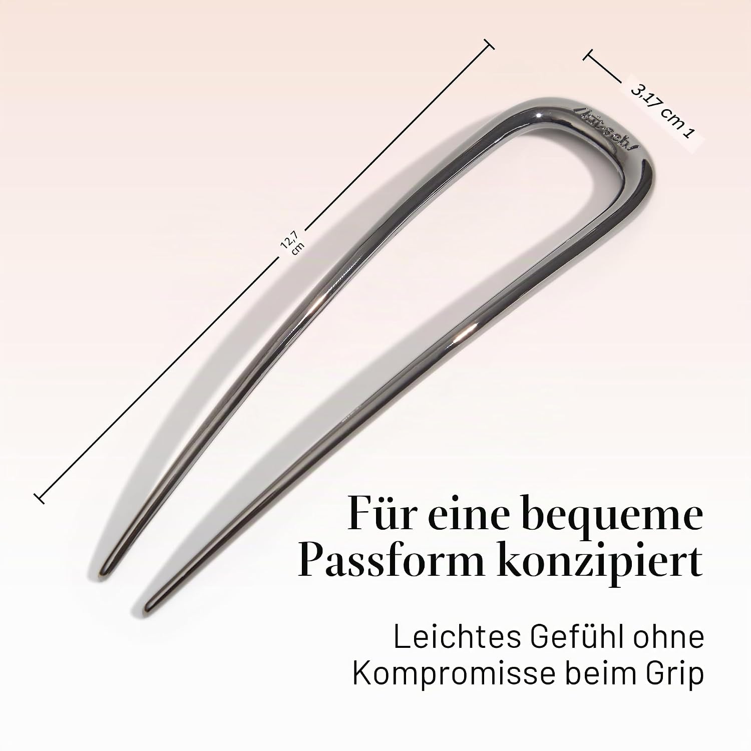 Detalle de Kitsch French Pin für Damen – Metallne französische Haarspange für Hochsteckfrisuren, Chignon & Dutt