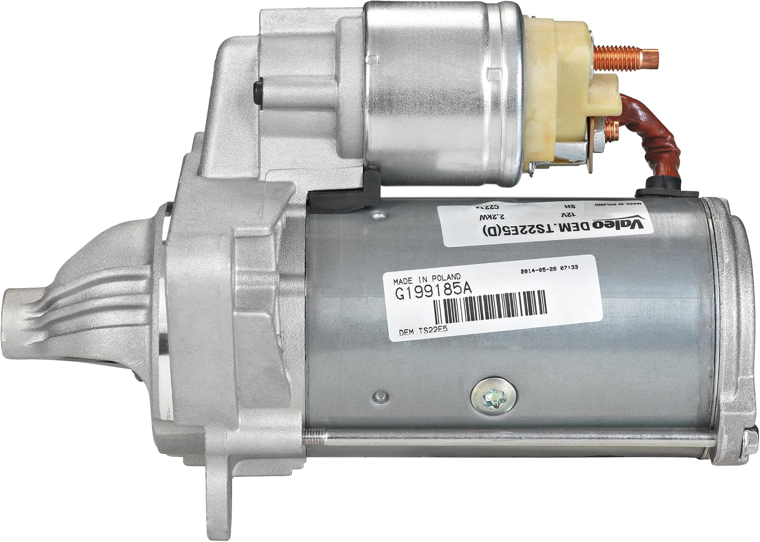 Detalle de VALEO 438202 Démarreur – 12 V, 2,2 kW, 10 dents, sens horaire