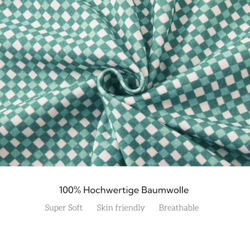 Detalle 2 de Chilsuessy Baby Schlafsack mit Füßen 1.5 Tog Grün Vogel, 90cm – Ganzjahres Schlafsack aus 100% Baumwolle