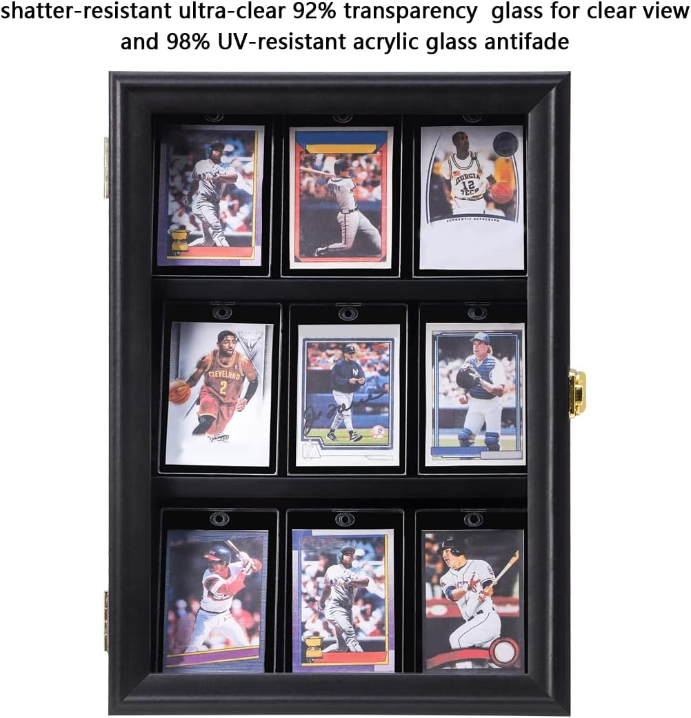 Thumbnail 6 de VERANI 001 Baseball Card Display Case, Lockable Wall Cabinet with UV-Resistant Acrylic
