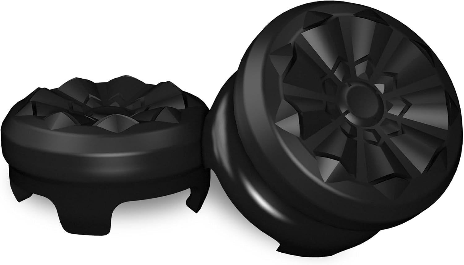 Detalle 2 de KontrolFreek FPS Freek Galaxy Black thumbsticks for PS5 & PS4 (1 high-rise, 1 mid-rise) in Black