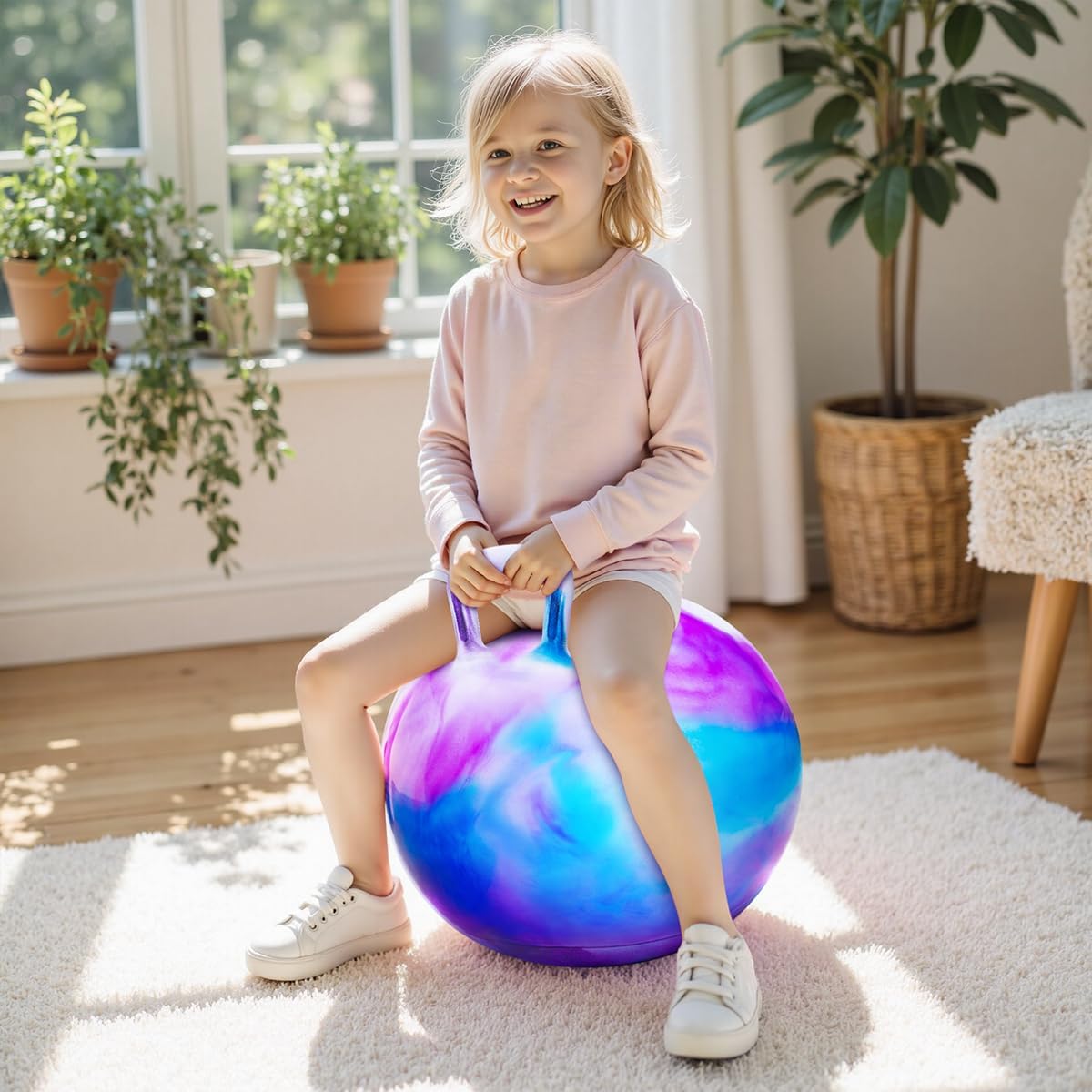 Thumbnail 6 de PlayZap 18-Inch Kids' Hopper Ball with Handle: Safe, Durable Indoor/Outdoor Fun