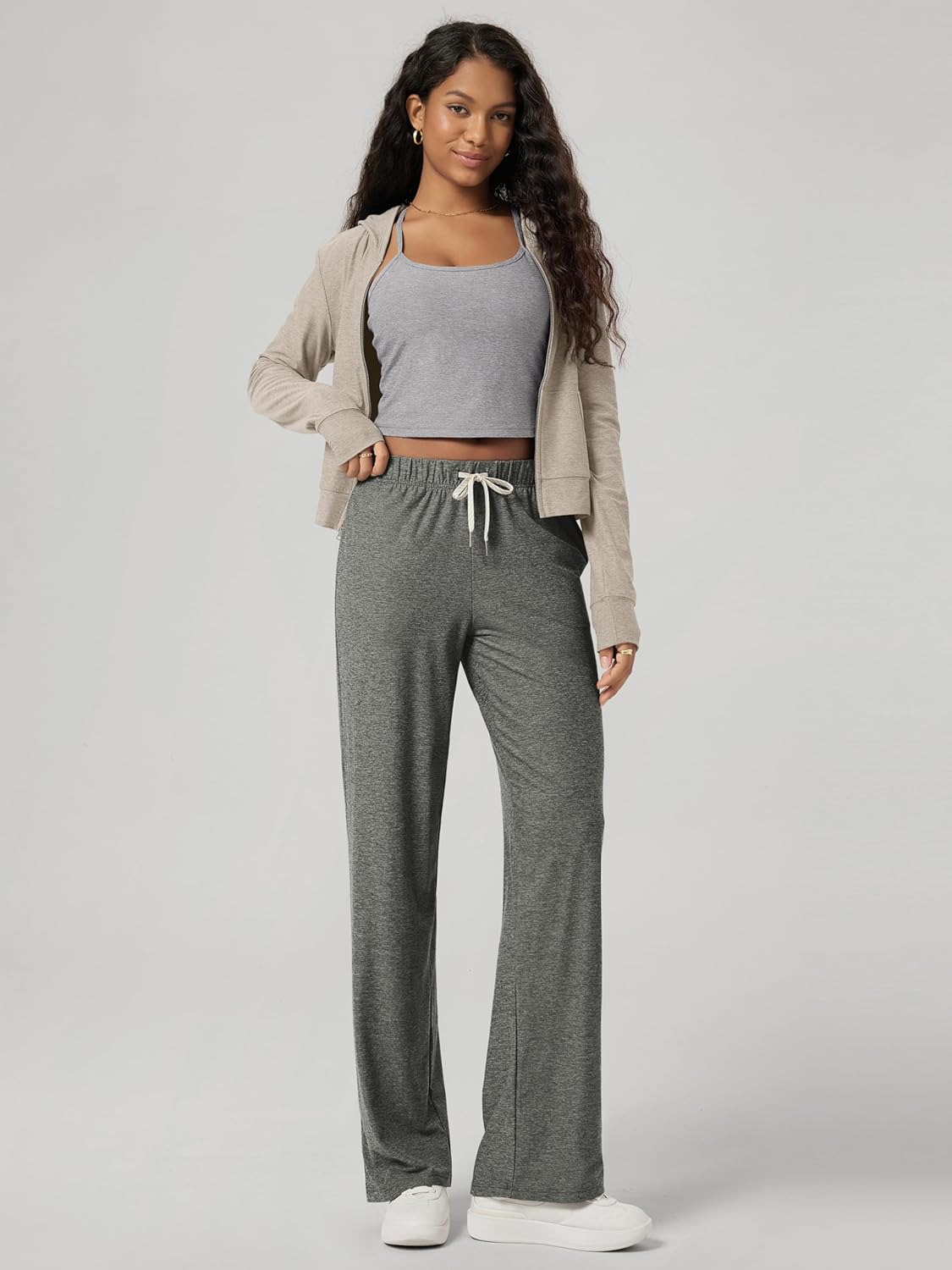 Thumbnail 1 de ODODOS Women’s Straight Leg Pants Ultra Soft Stratum Tech Relaxed Pajama Lounge Pants (with Pockets)