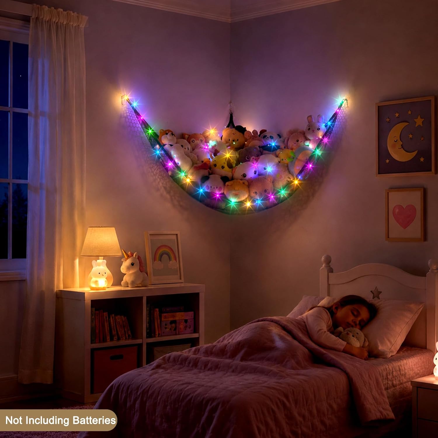 Detalle de Unicorn Castle MRNO664369-FBA Stuffed Animal Hammock with LED Light