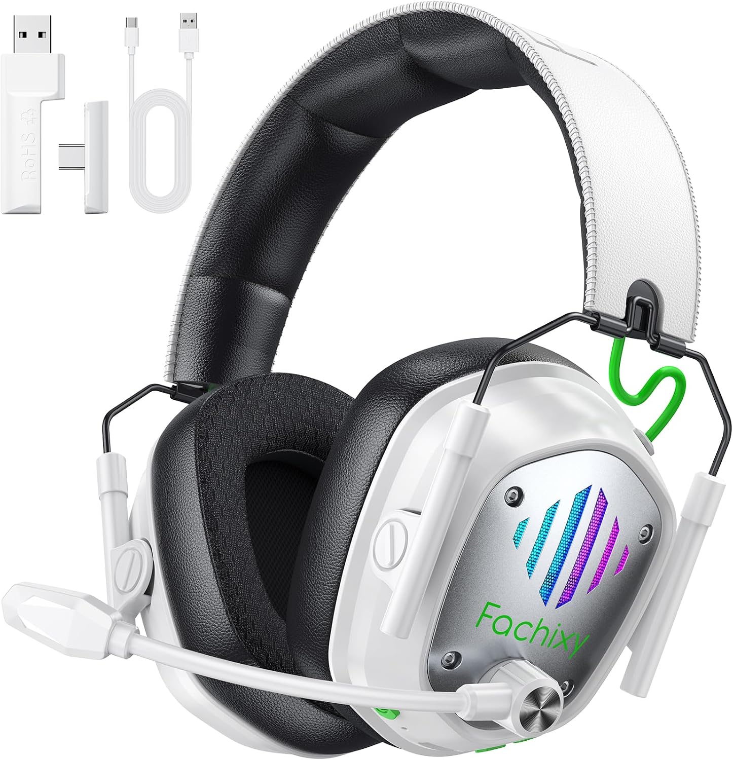 Detalle de Fachixy VK81 Wireless Gaming Headset for PS5, PC, PS4, Switch, and Mobile