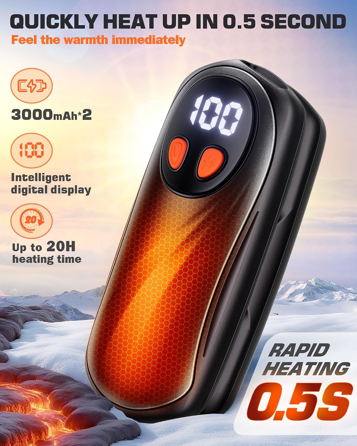 Detalle 2 de Rechargeable Hand Warmers 6000mAh 2-Pack