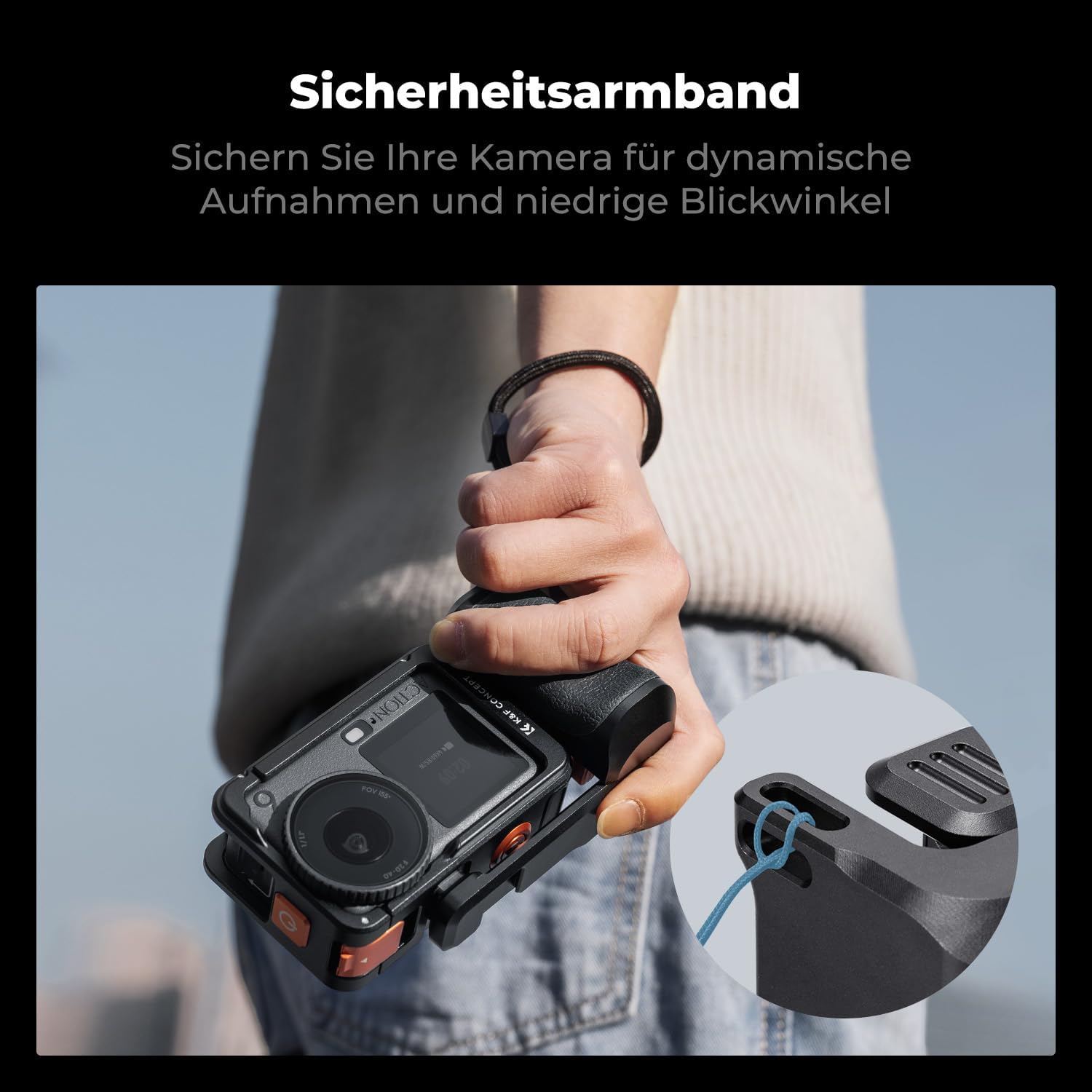 Thumbnail 6 de K&F CONCEPT Street Grip Kit mit Käfig für DJI Osmo Action 6 – Griffhalter-Set mit Schnellverschluss