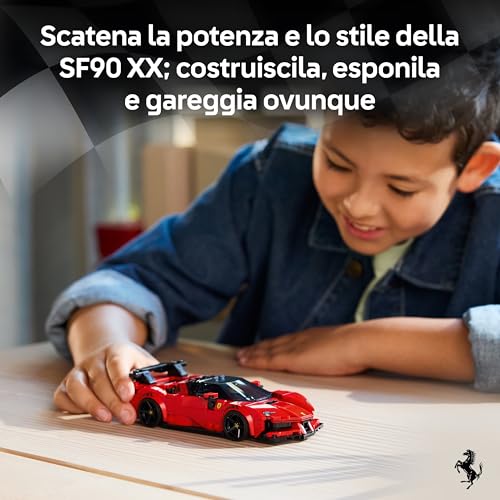 Detalle de LEGO Speed Champions Ferrari SF90 XX Auto Sportiva Stradale 77254 – Miniatura da collezionare con minifigure
