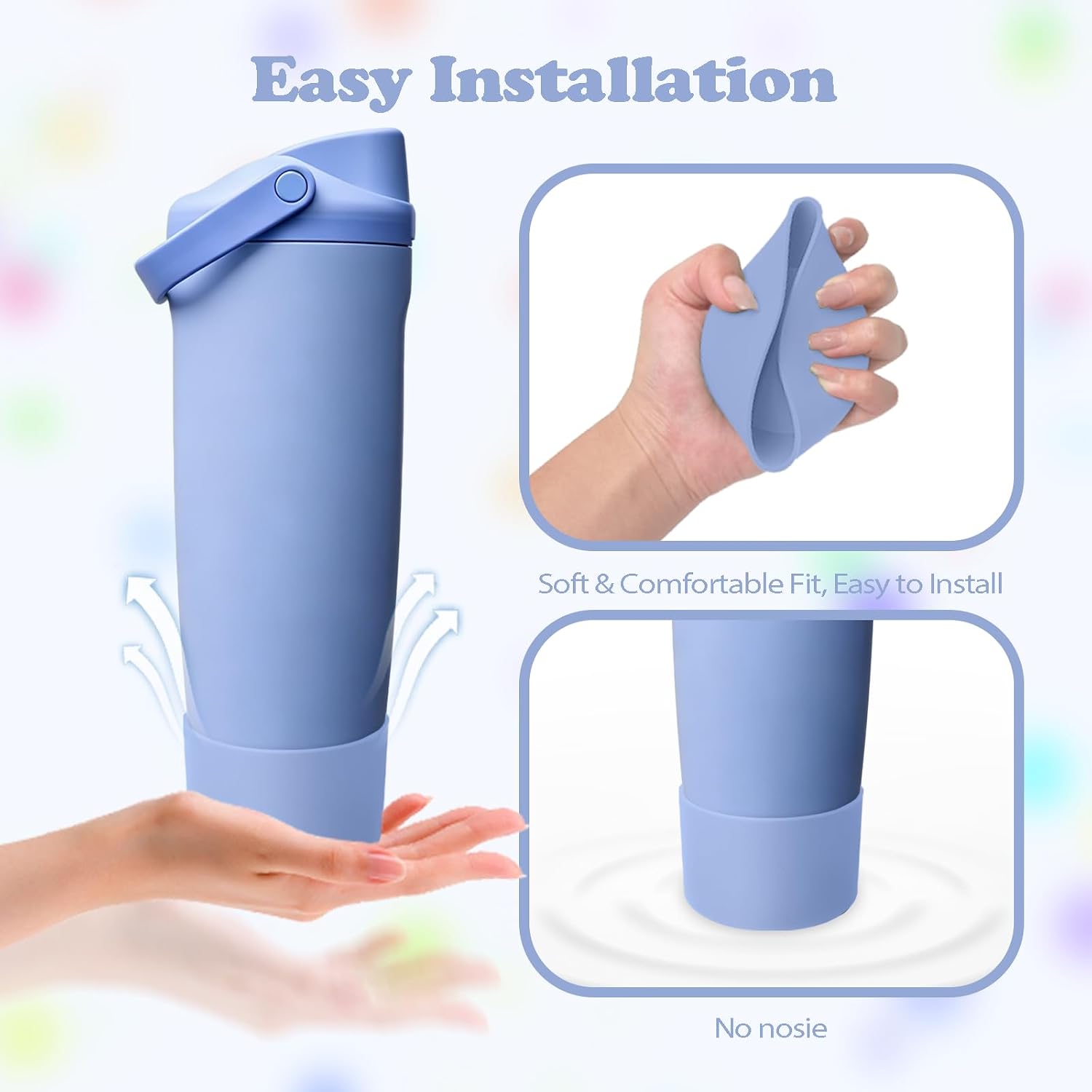 Detalle 2 de Kaitiaki OWSB1201 Silicone Boot for Owala FreeSip Sway, 30oz & 40oz