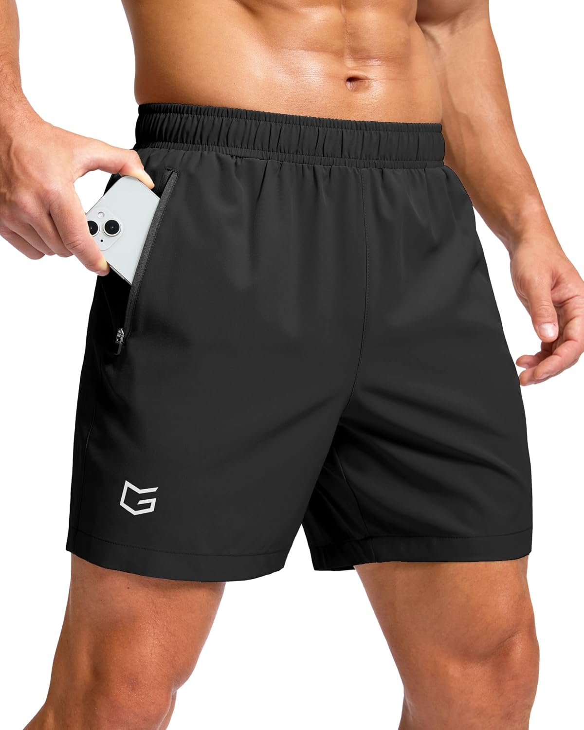 Detalle de G Gradual Men's Athletic Running Shorts with Zip Pockets, Quick-Dry Fabric & UPF 50+