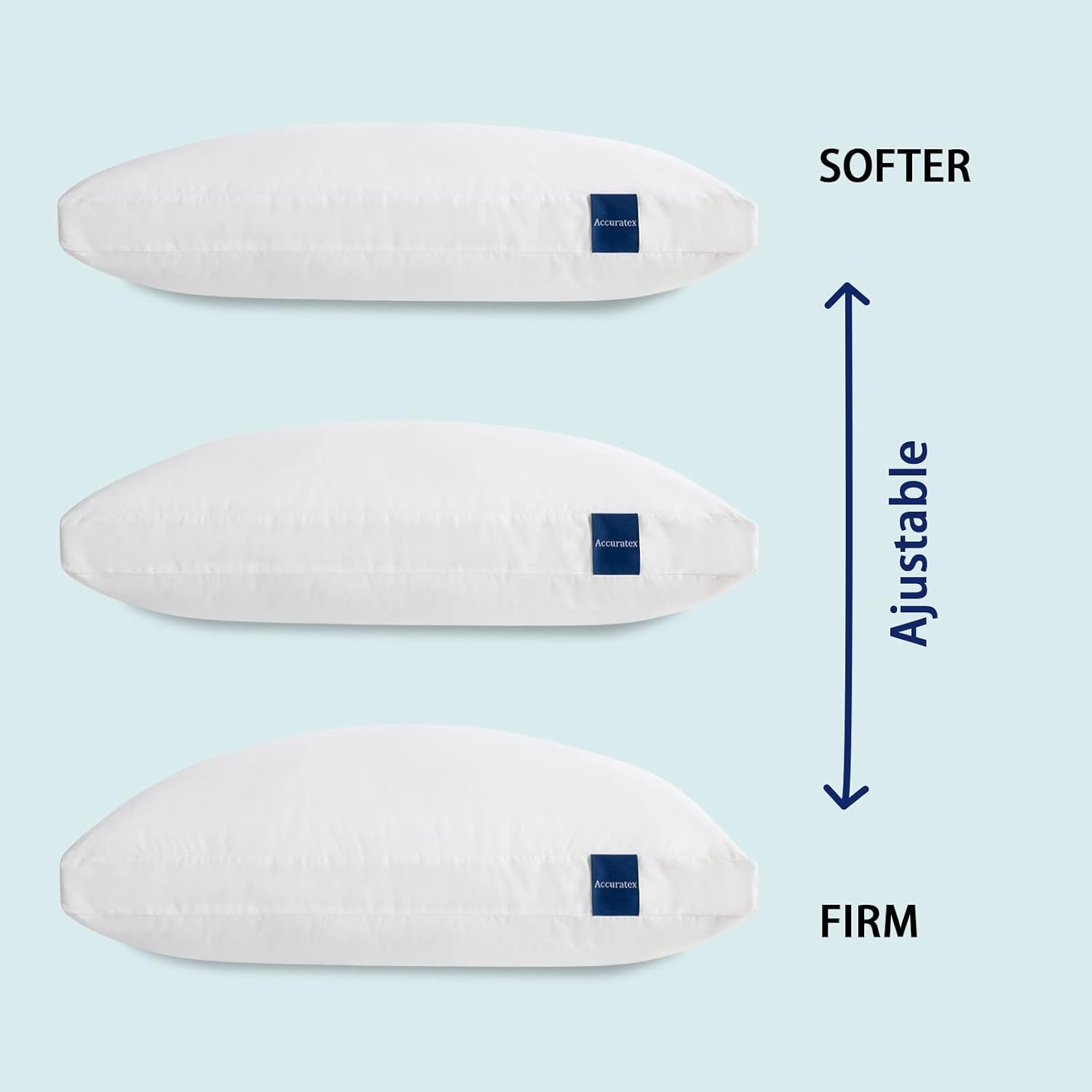 Detalle de ACCURATEX Pillows King Size Adjustable Loft set of 2