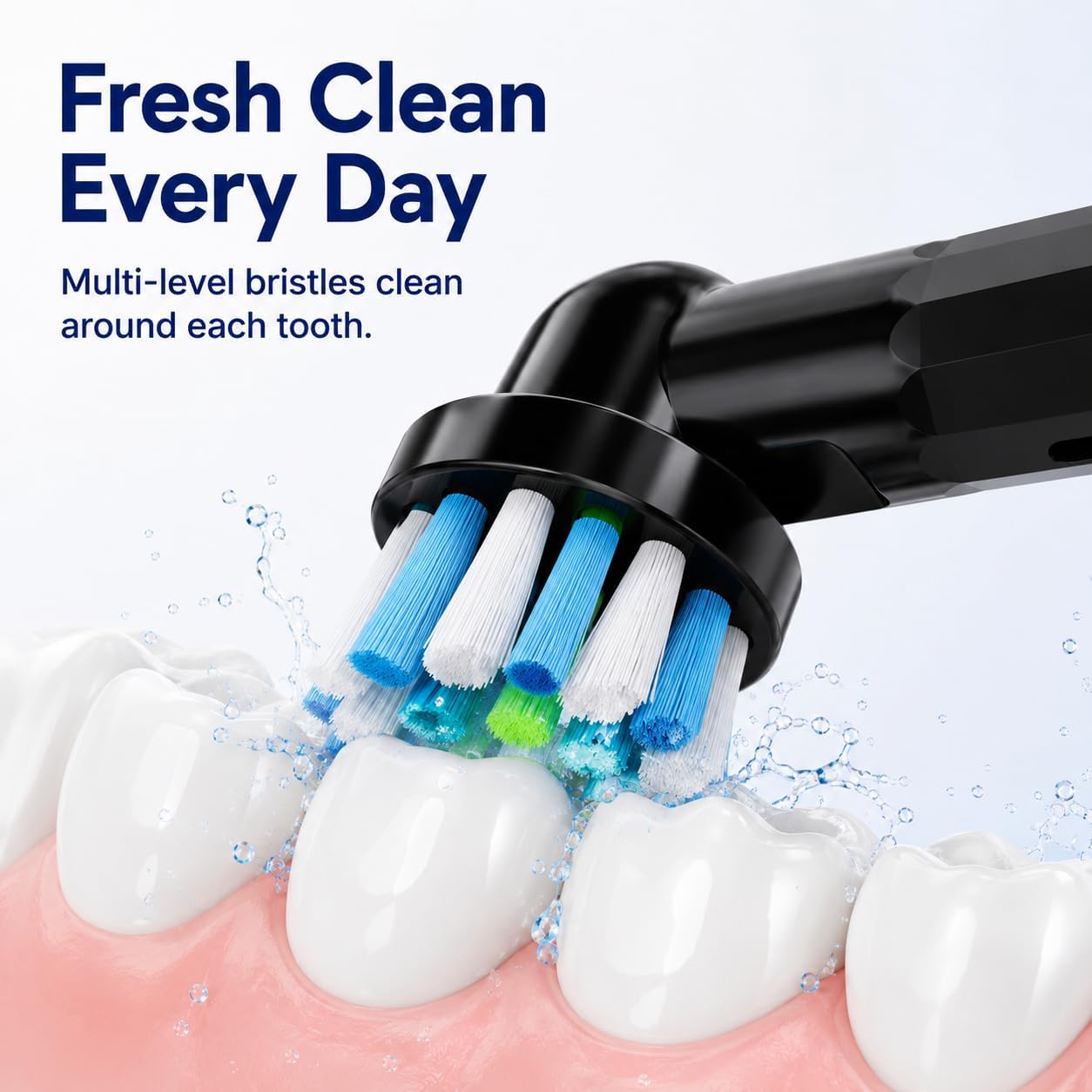 Detalle de Cellena 8-Pack Replacement Toothbrush Heads for Oral-B Pro 1000, Genius X, Smart 1500 (Not for iO) – Medium-Soft Bristles